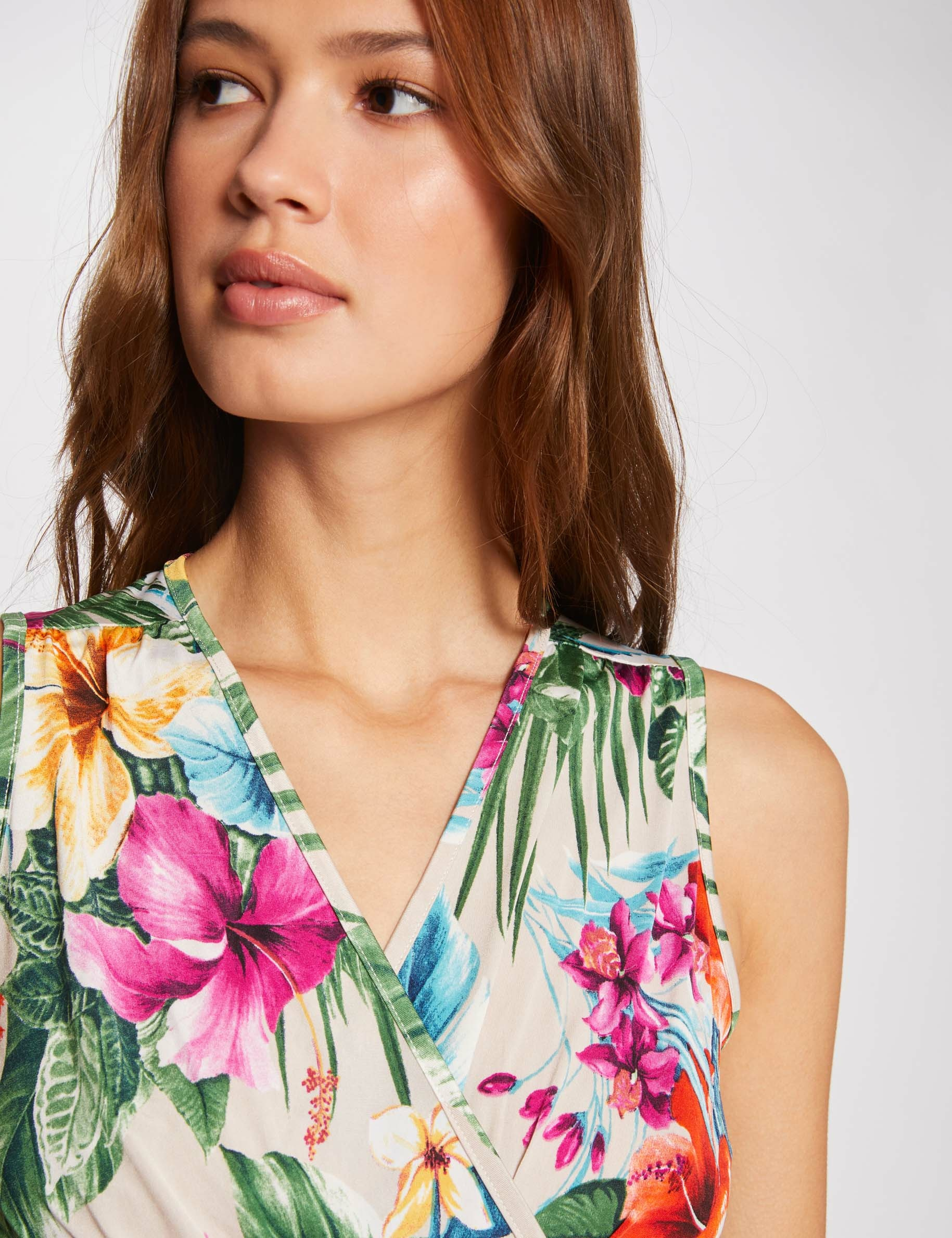 printed vest top with wide straps multicolored women Printed vest top with wide straps multicolored women