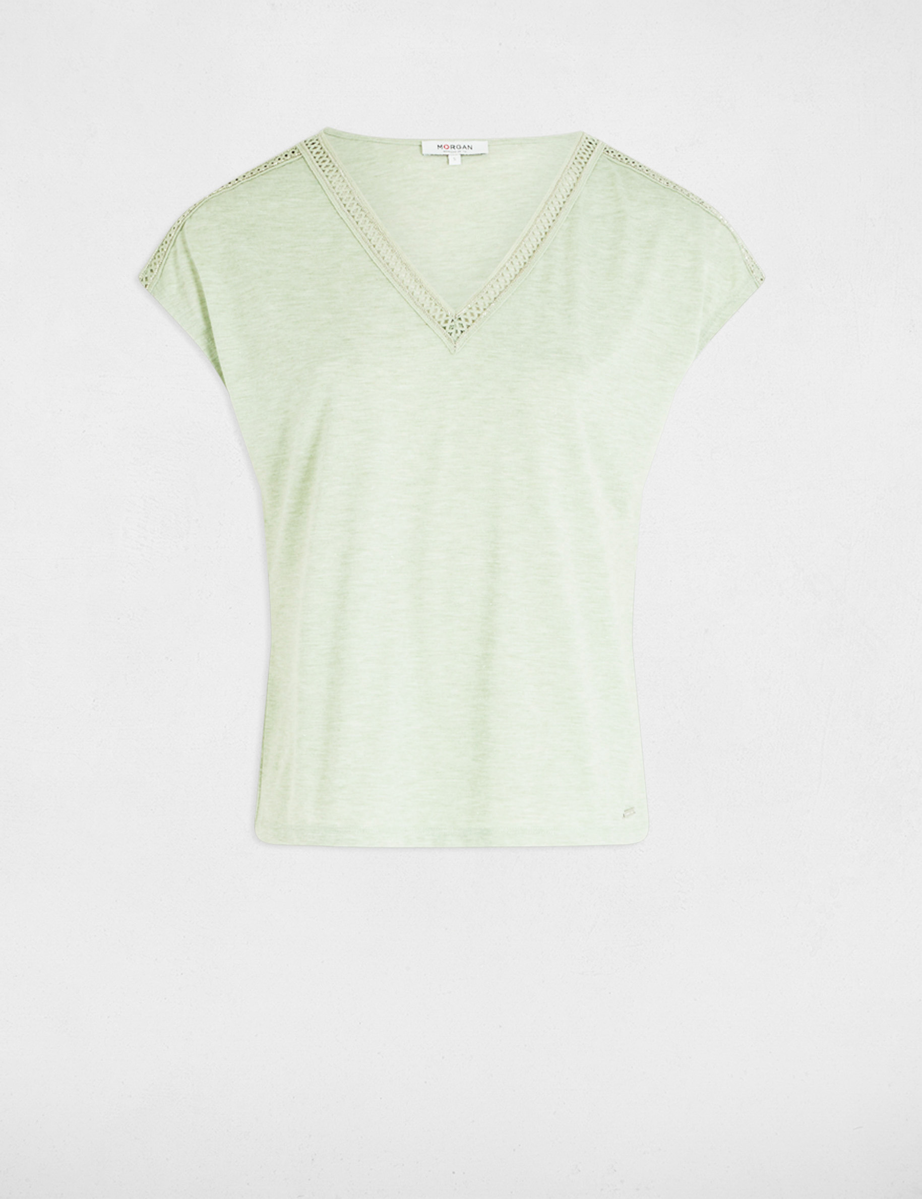 short sleeved t shirt light green women Short-sleeved t-shirt light green women