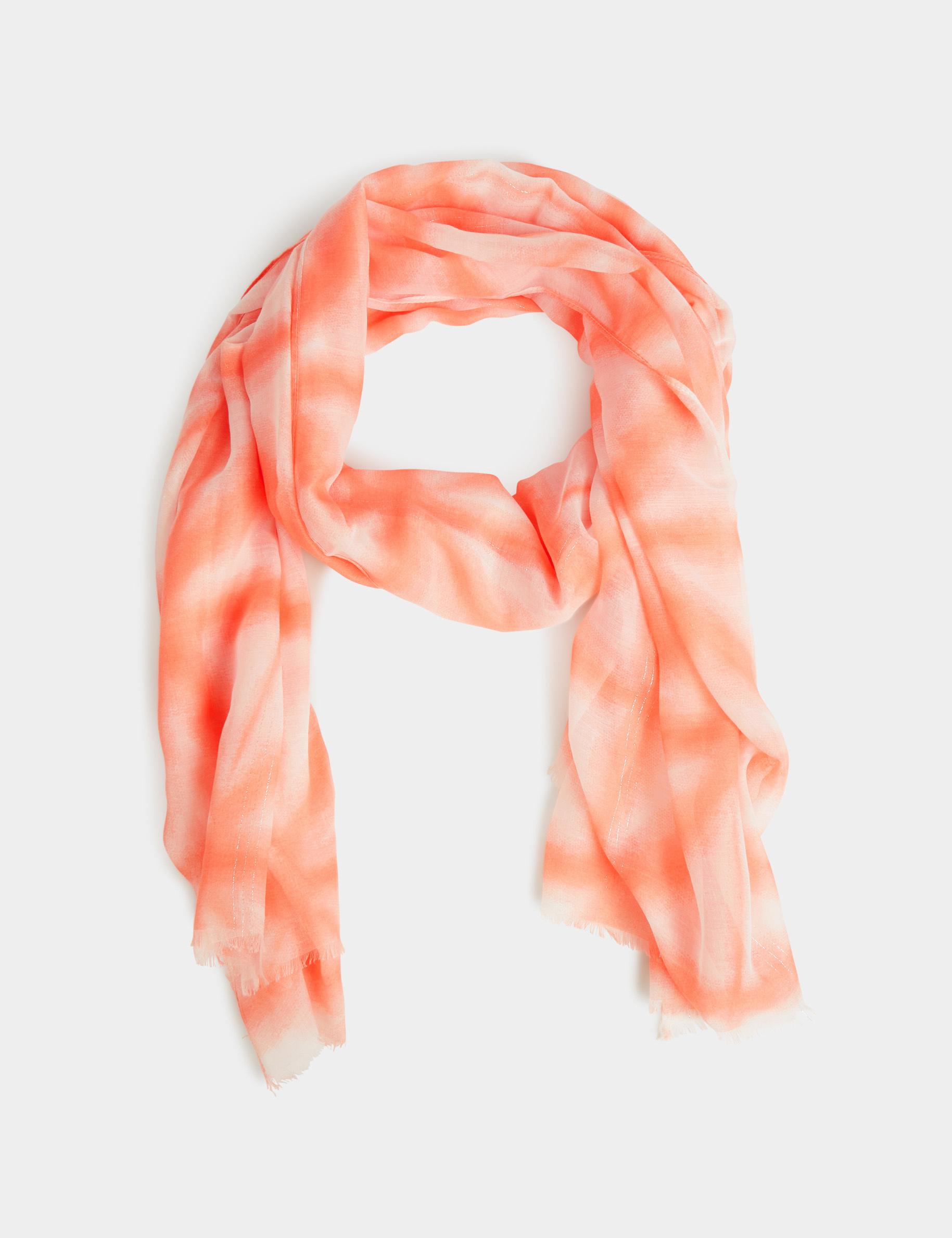 Scarf with tie and dye print  ladies'