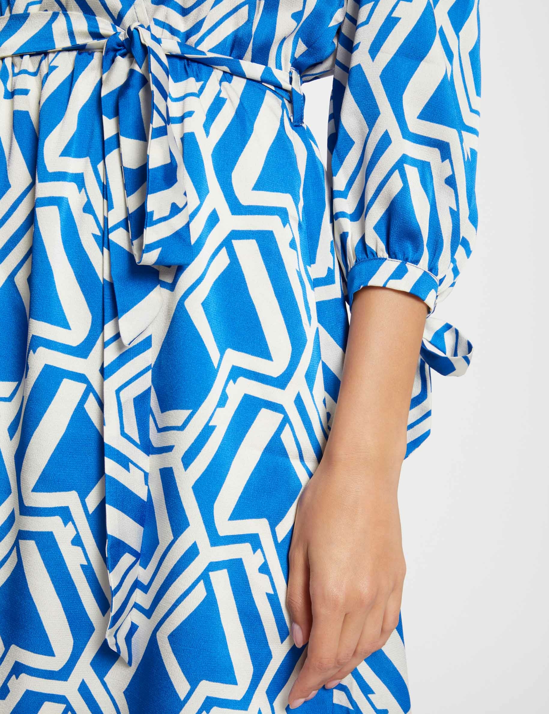 printed mini a line dress multicolored women Printed mini A-line dress multicolored women