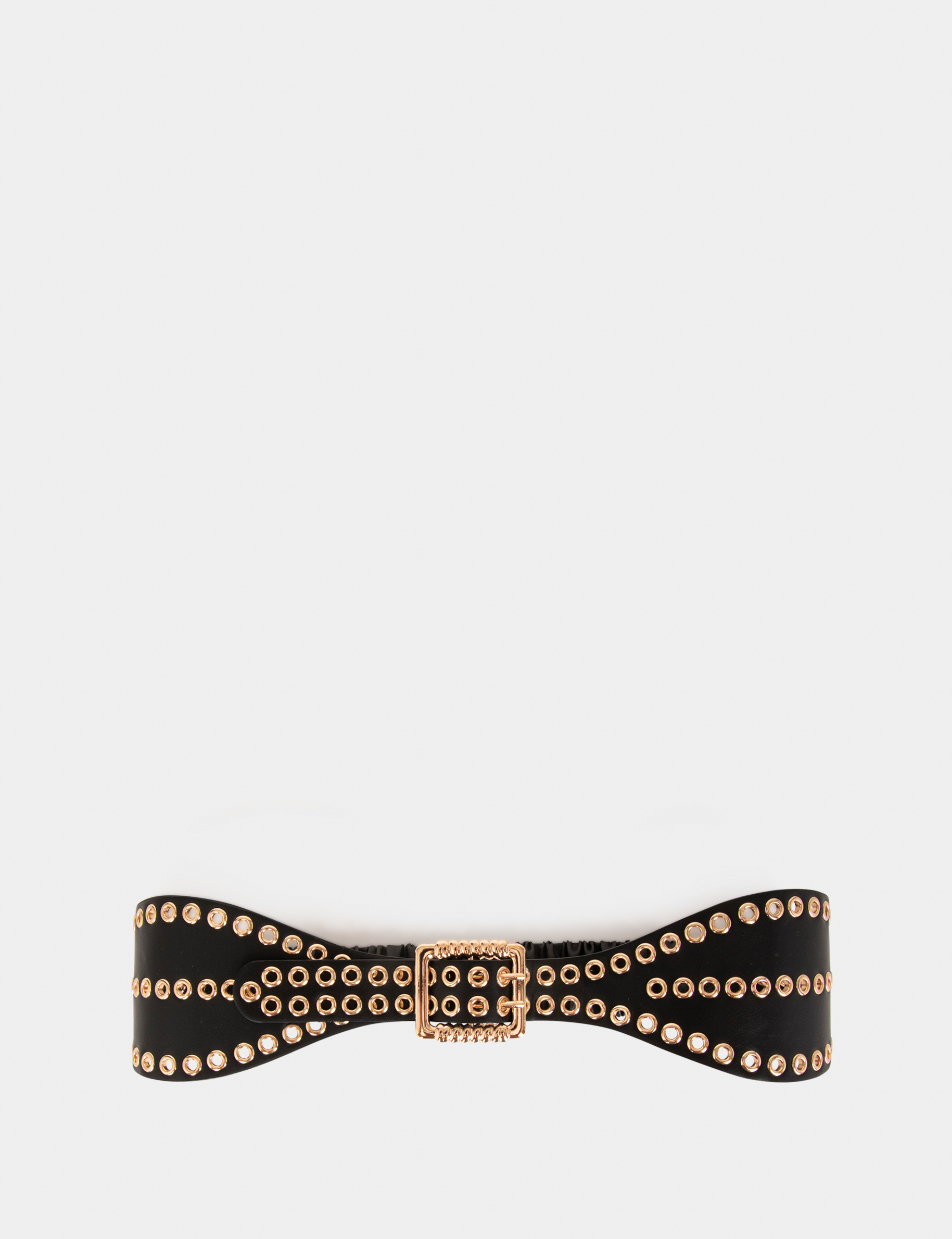 Belt with eyelets black ladies' Belt with eyelets black ladies'