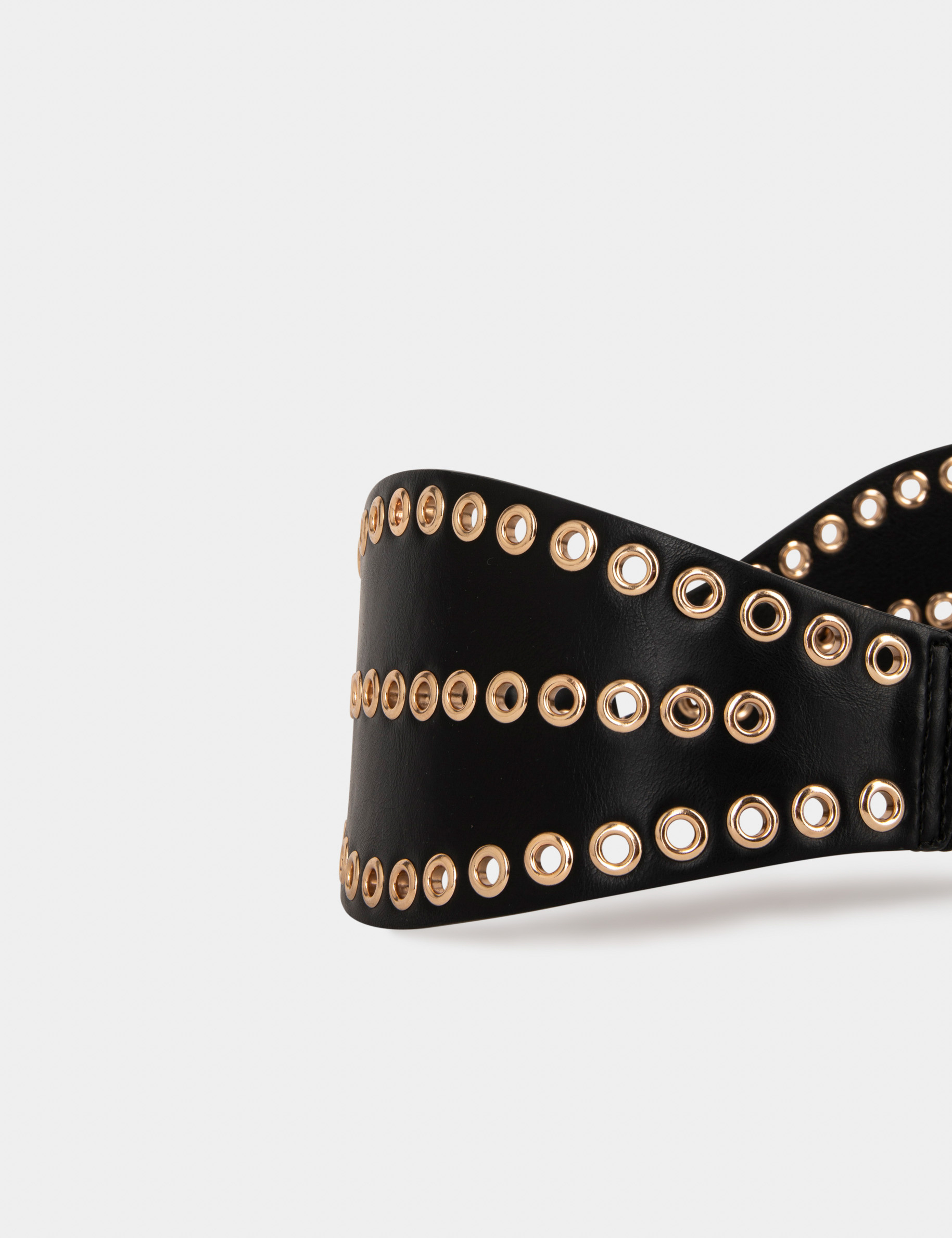 Belt with eyelets black ladies'