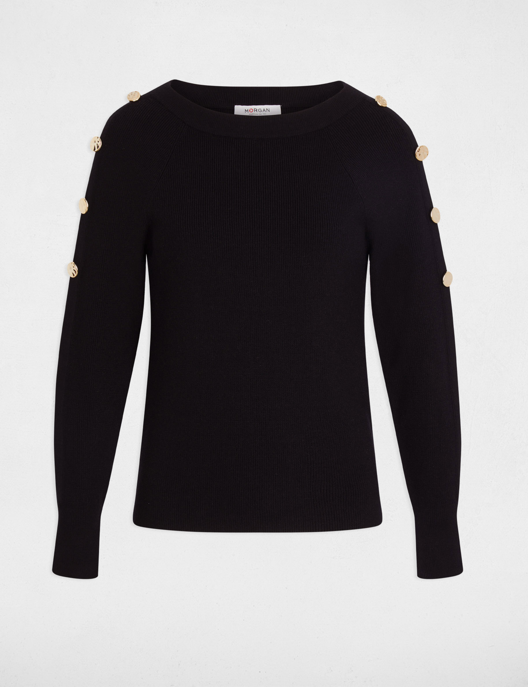 Jumper with boat neck black women