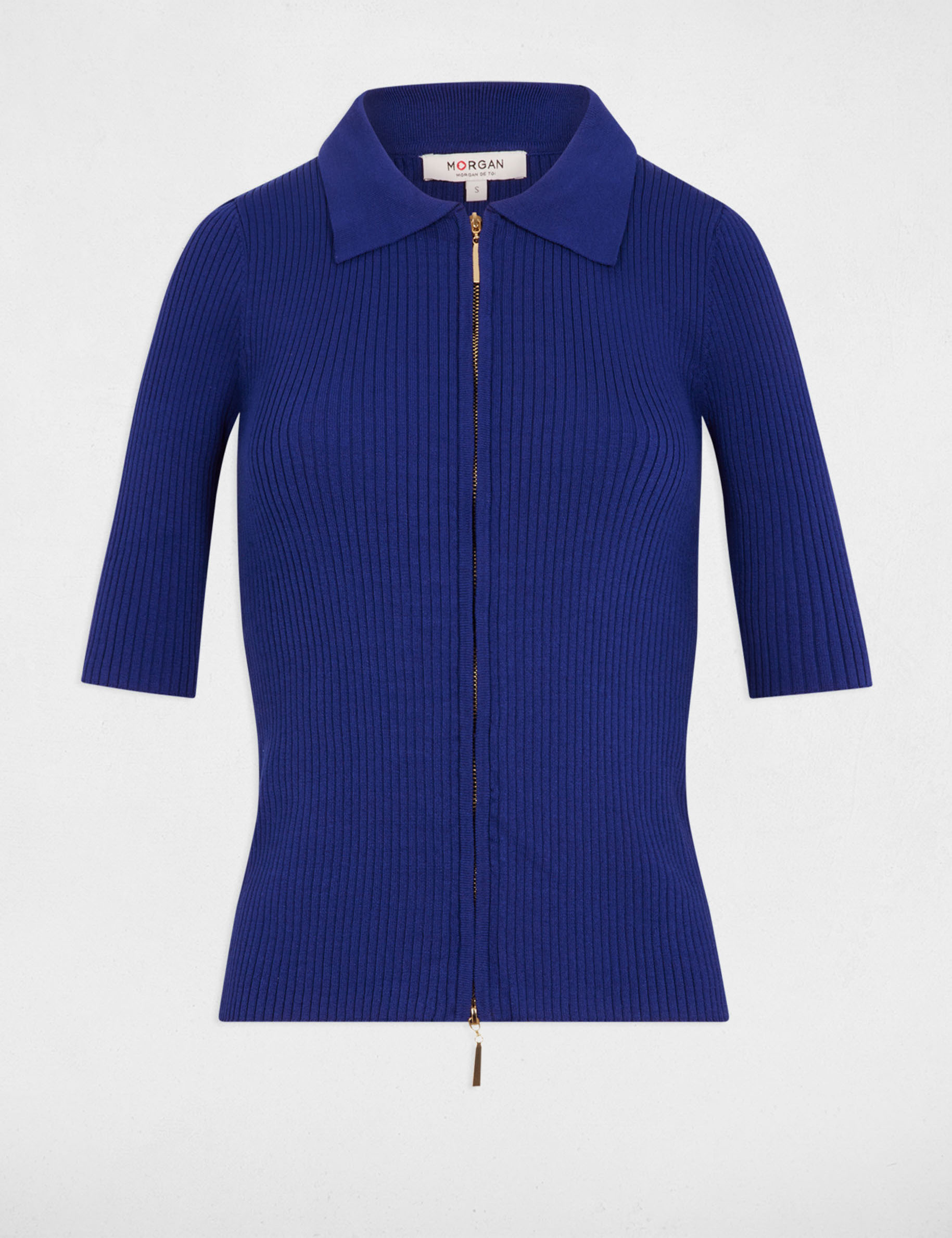 cardigan 34 length sleeves petroleum blue women Cardigan 3/4-length sleeves petroleum blue women