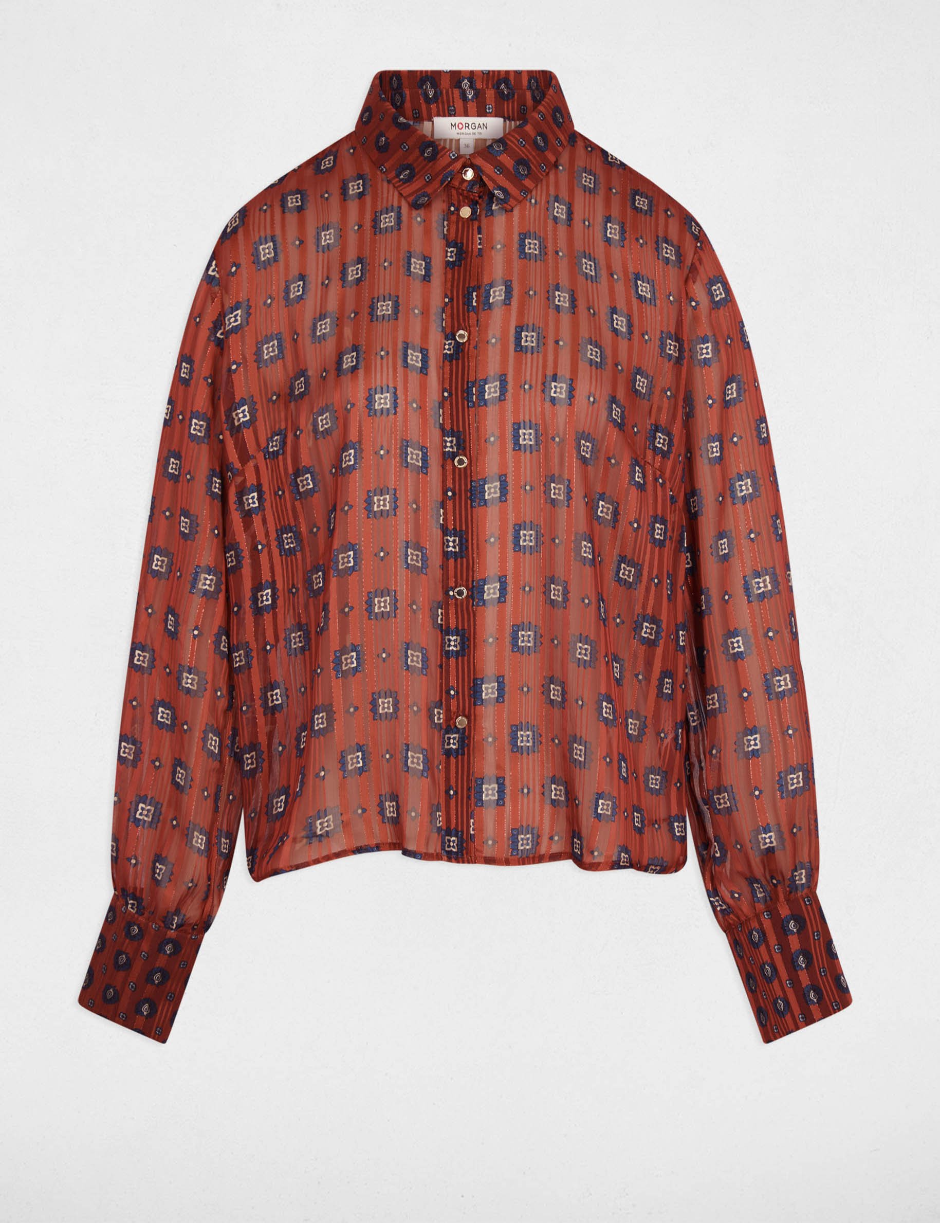 Flowy printed shirt multicolor women