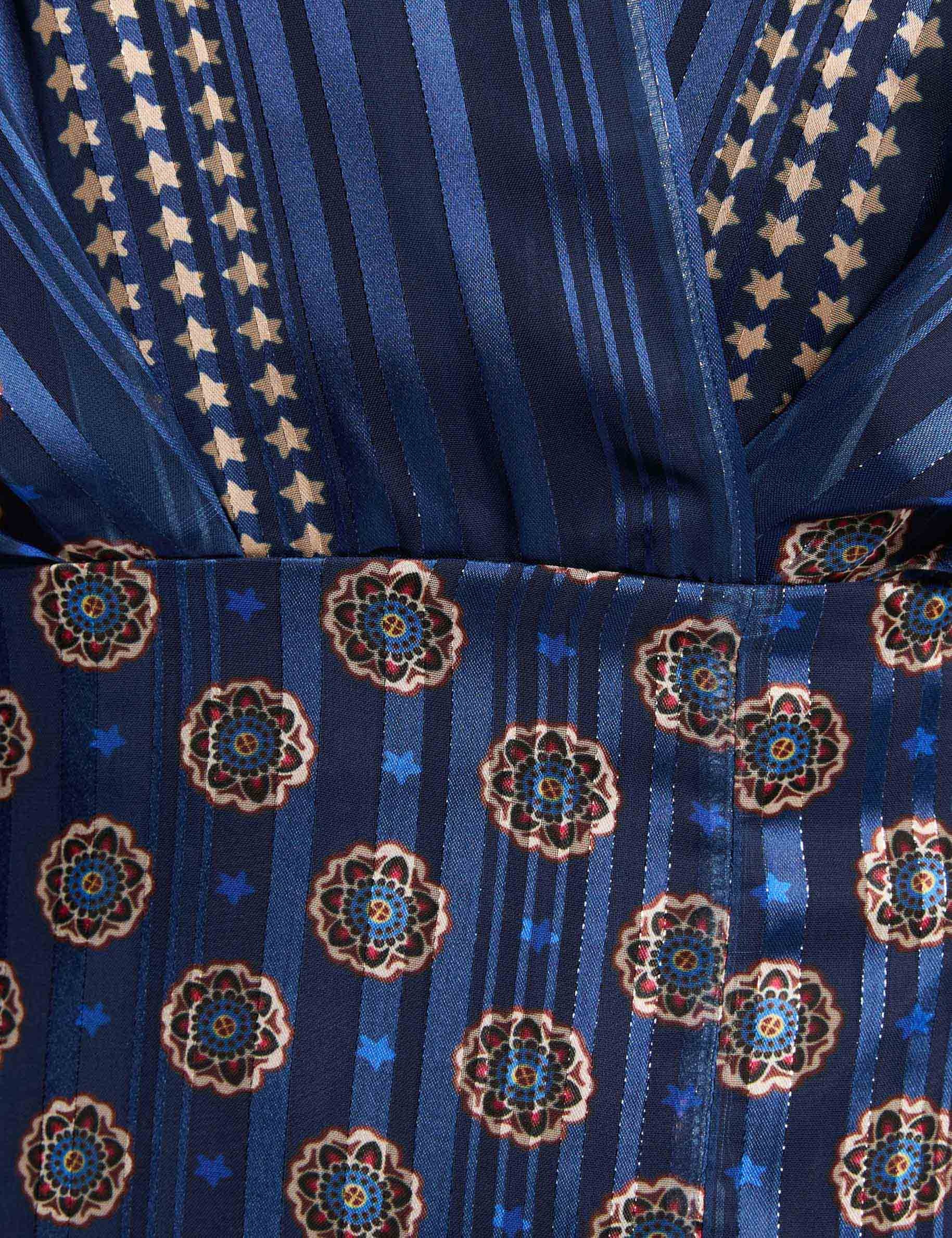 flowy v neck dress multicolor women null