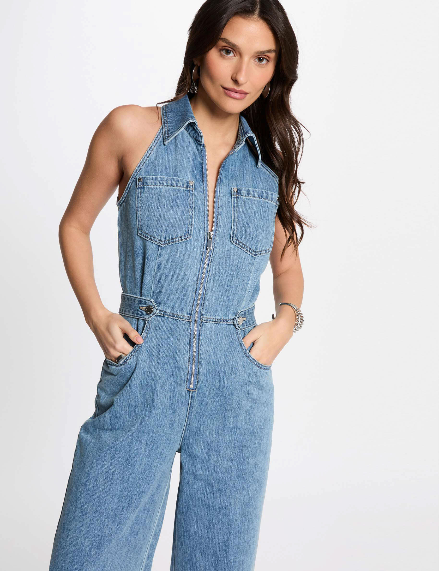 denim jumpsuit bleach denim women Denim jumpsuit bleach denim women