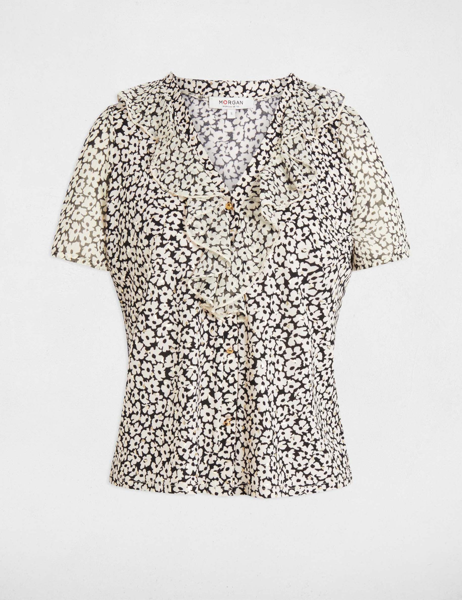 short sleeved blouse white women Short-sleeved blouse white women