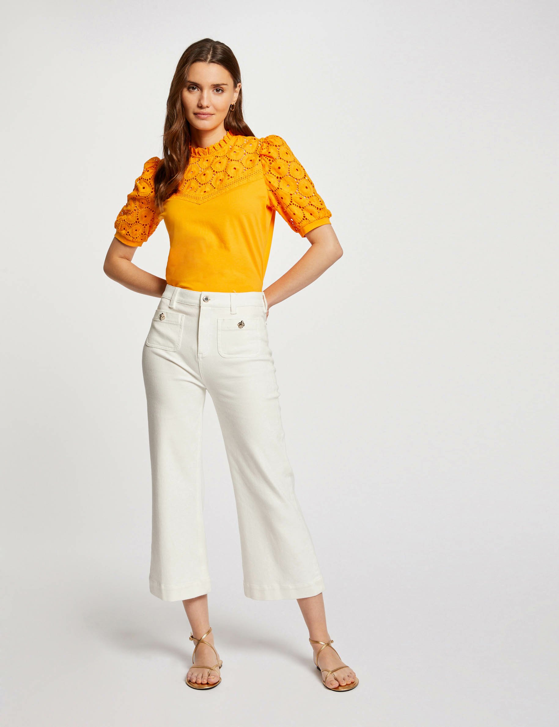 Short-sleeved t-shirt orange women