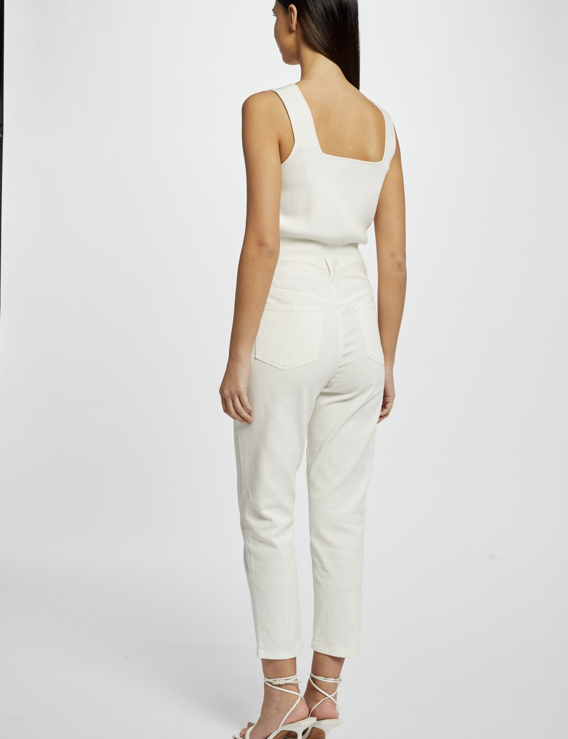 Jumper vest top wide straps ecru ladies' Jumper vest top wide straps ecru ladies'