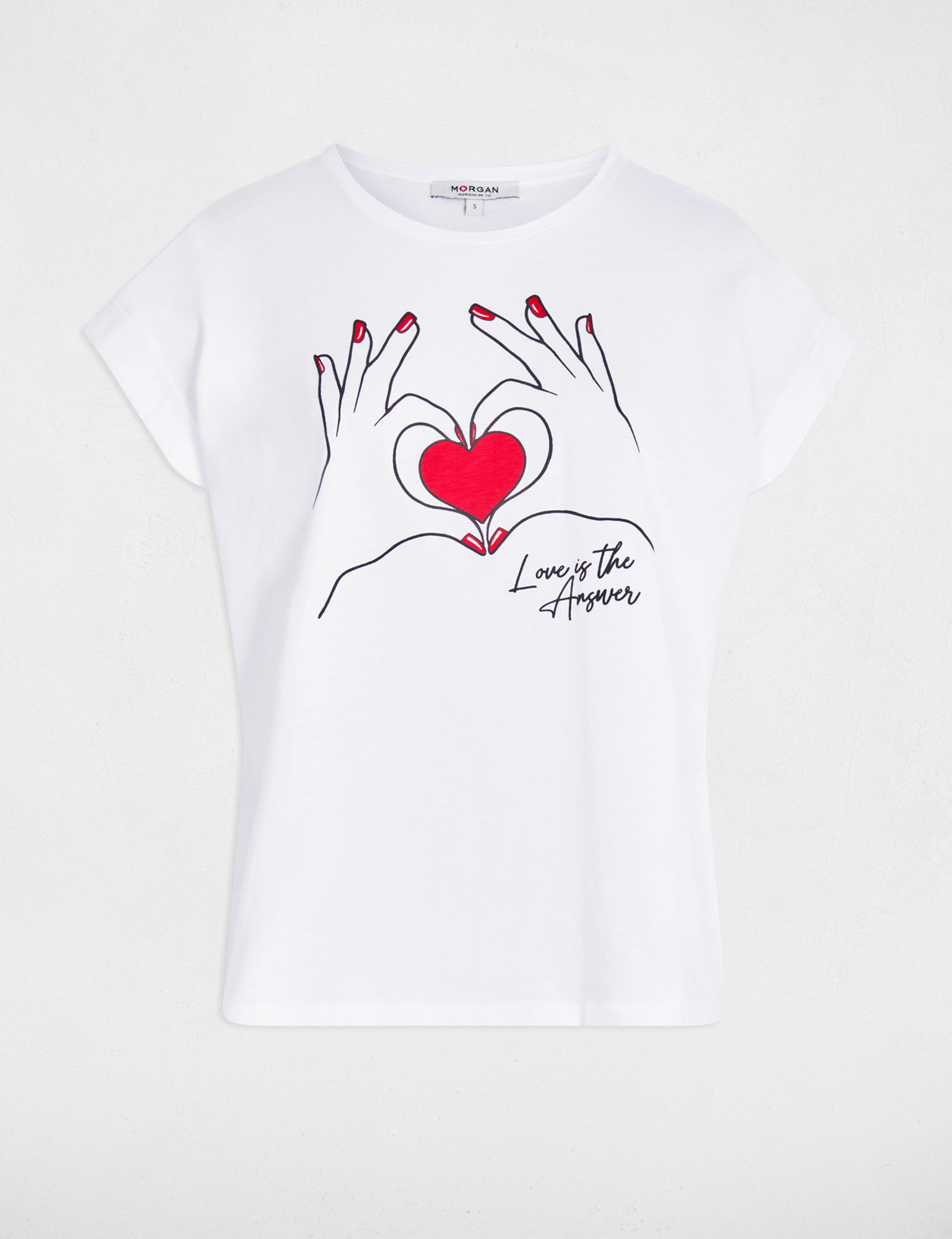 cropped t shirt with slogan white women Cropped t-shirt with slogan white women