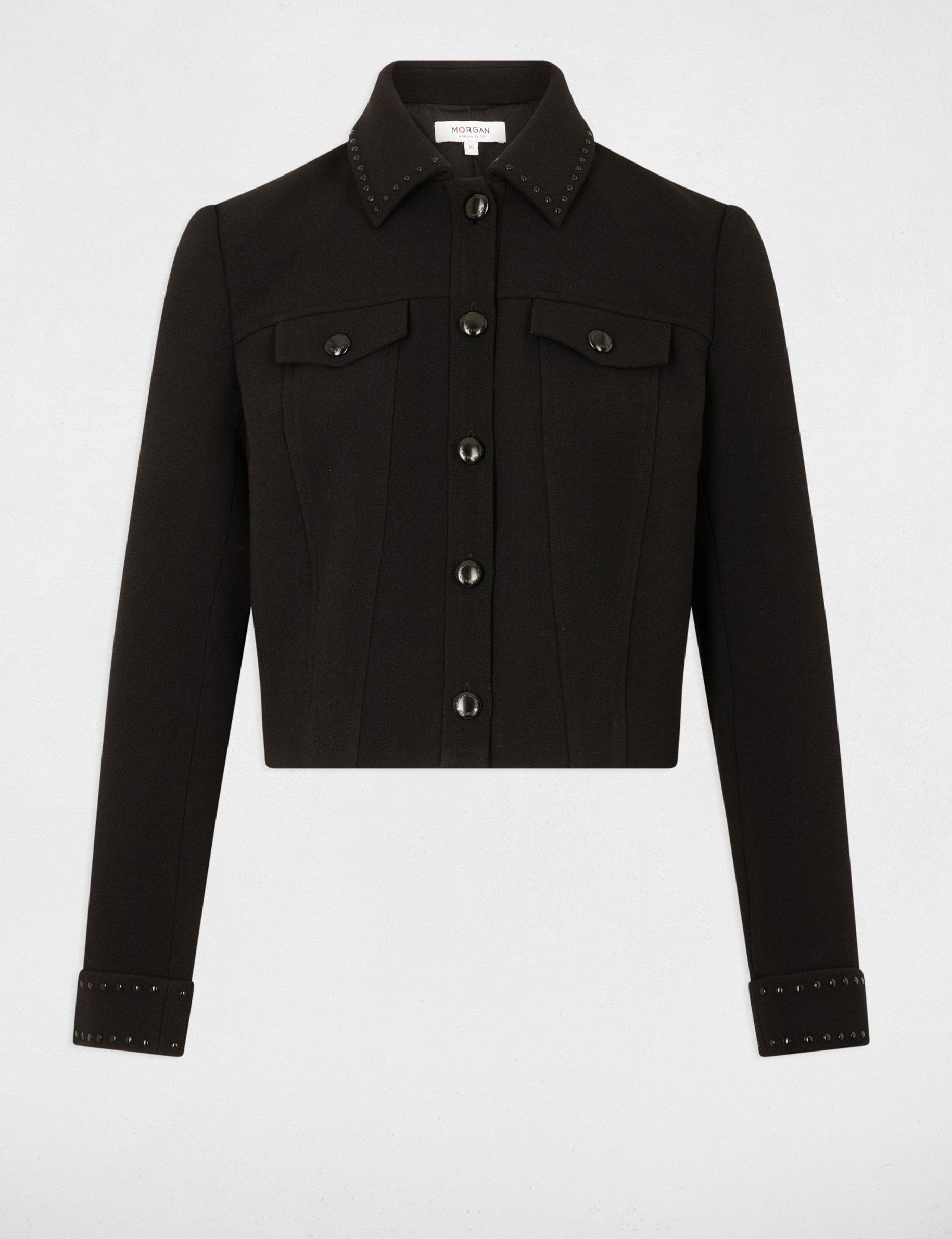 studded cropped jacket black women Studded cropped jacket black women