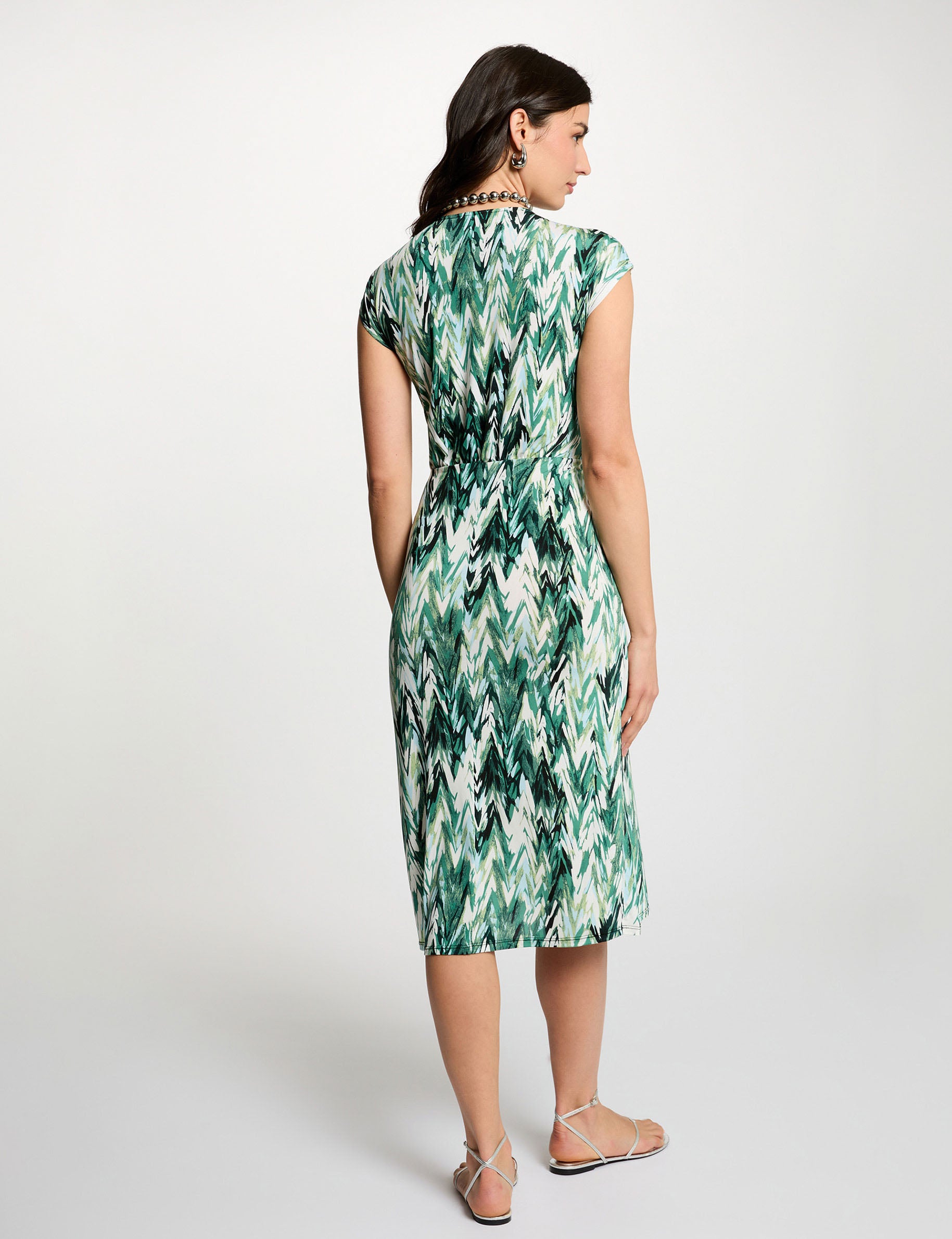 Straight printed dress multicolor women