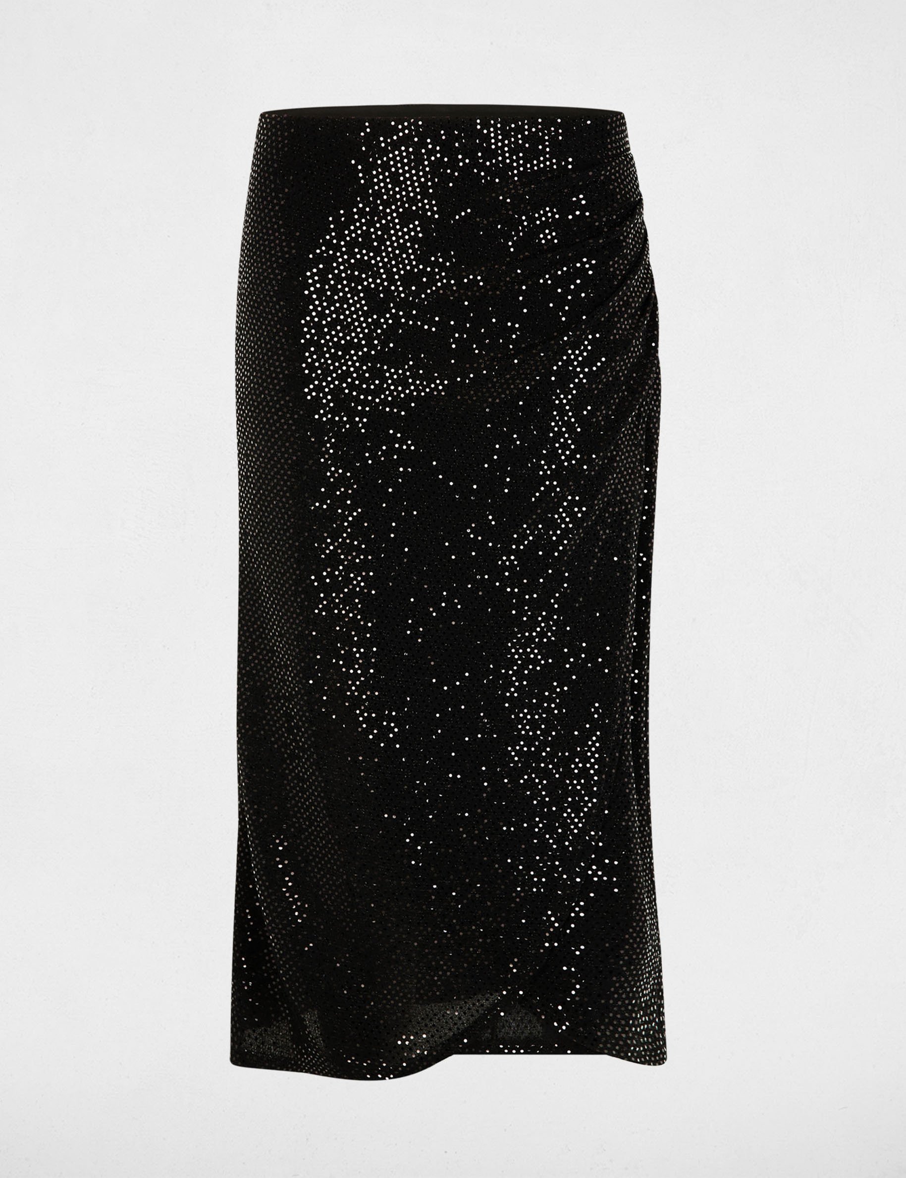 Fitted wrap skirt black women