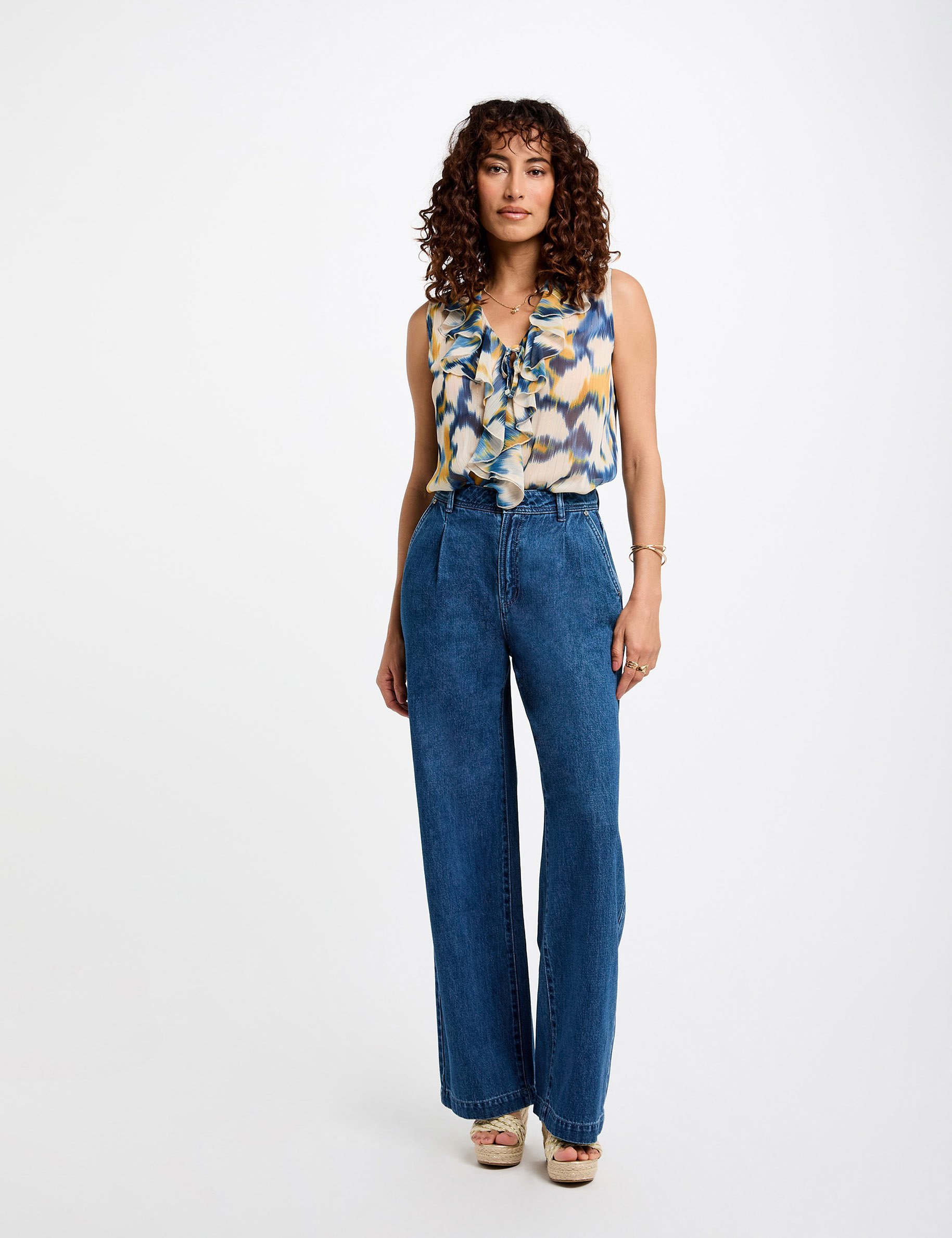 blouse sans manches multicolore femme Blouse sans manches multicolore femme