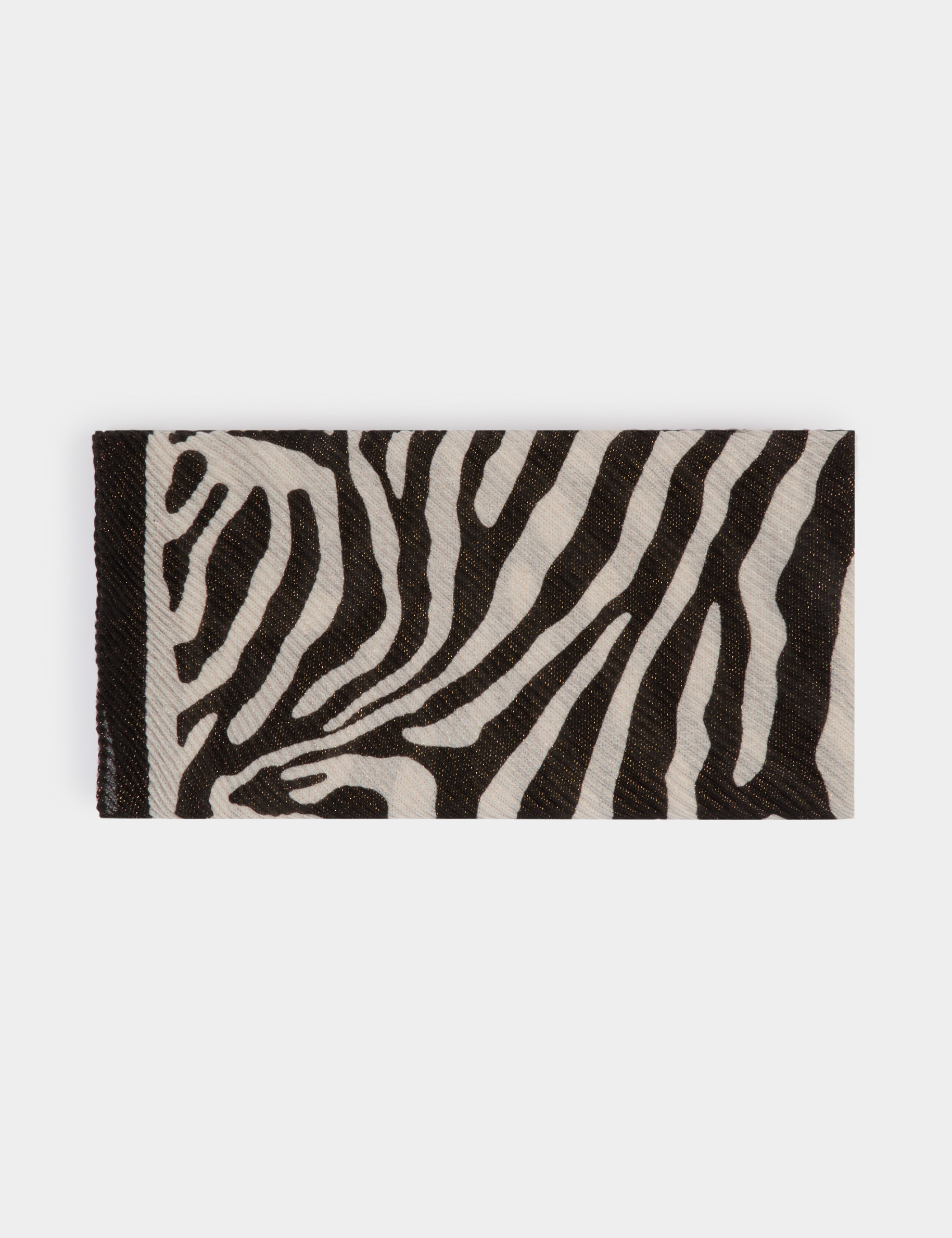 pleated printed scarf ivory women Pleated printed scarf ivory women