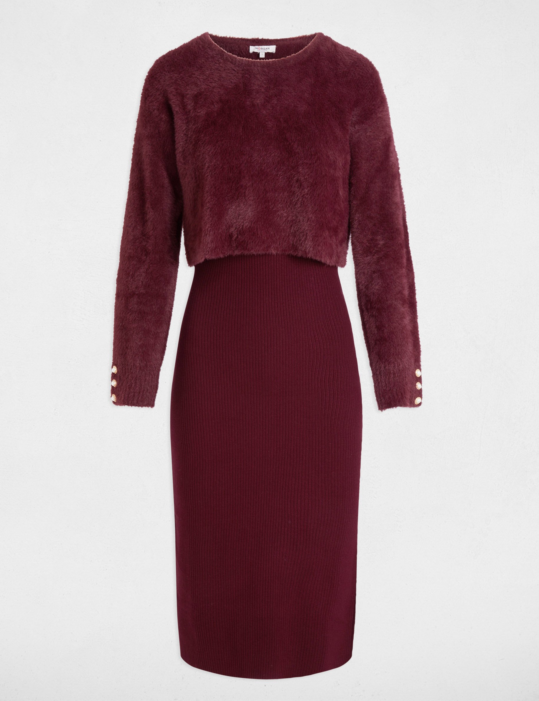 midi 2 in 1 jumper dress plum women Midi 2 in 1 jumper dress plum women
