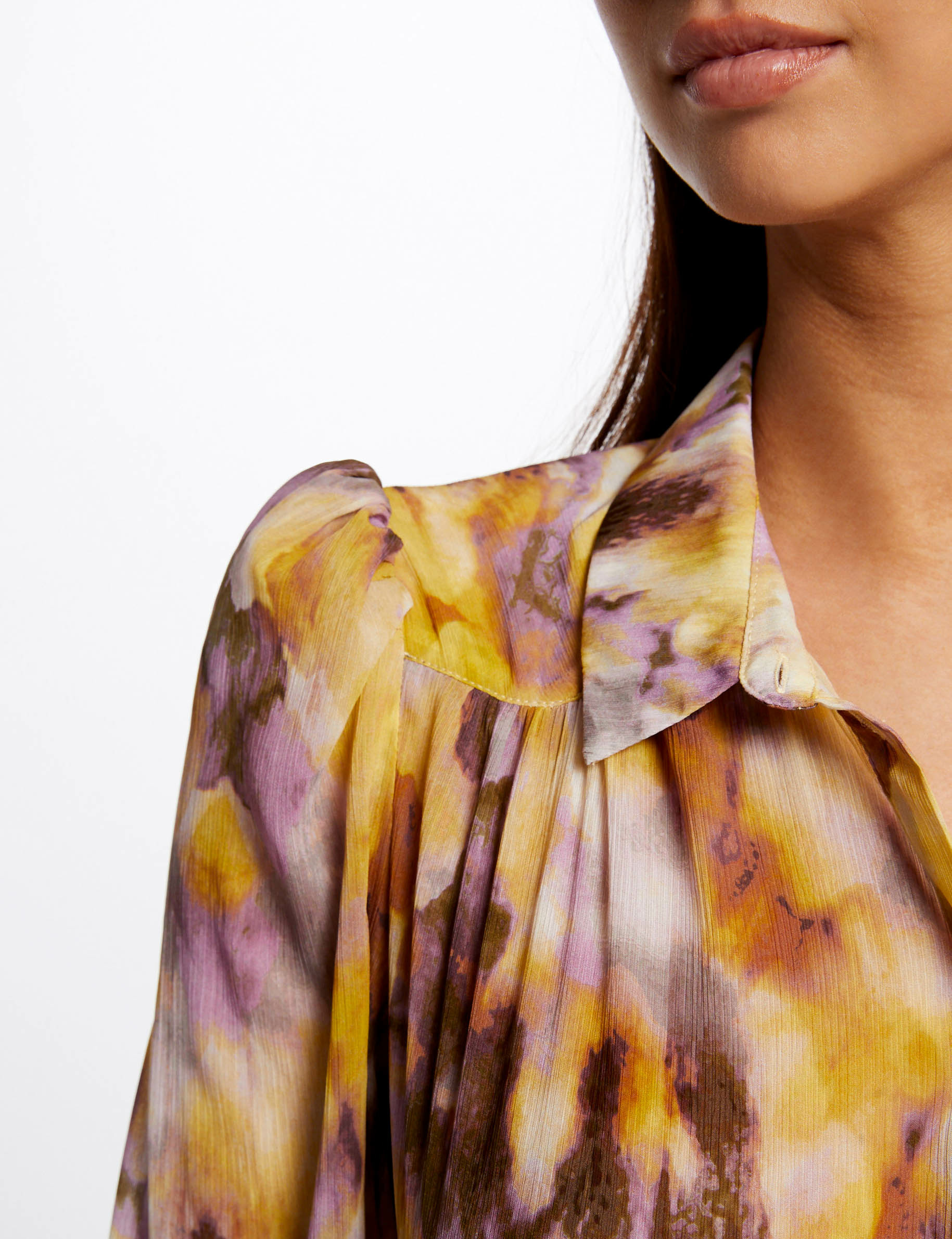 3/4-length sleeved shirt abstract print multico ladies' 3/4-length sleeved shirt abstract print multico ladies'