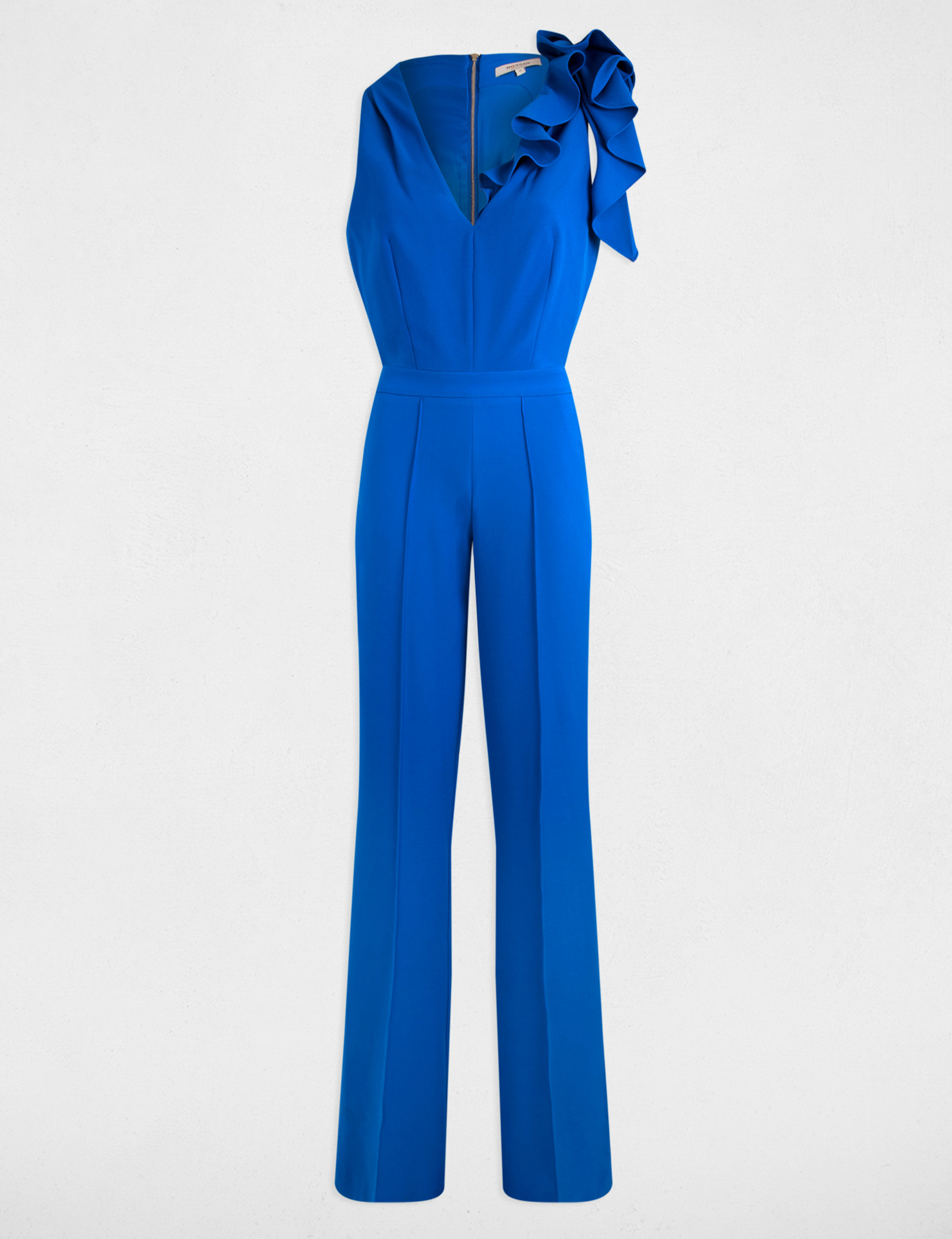 jumpsuit with ruffles electric blue women Jumpsuit with ruffles electric blue women