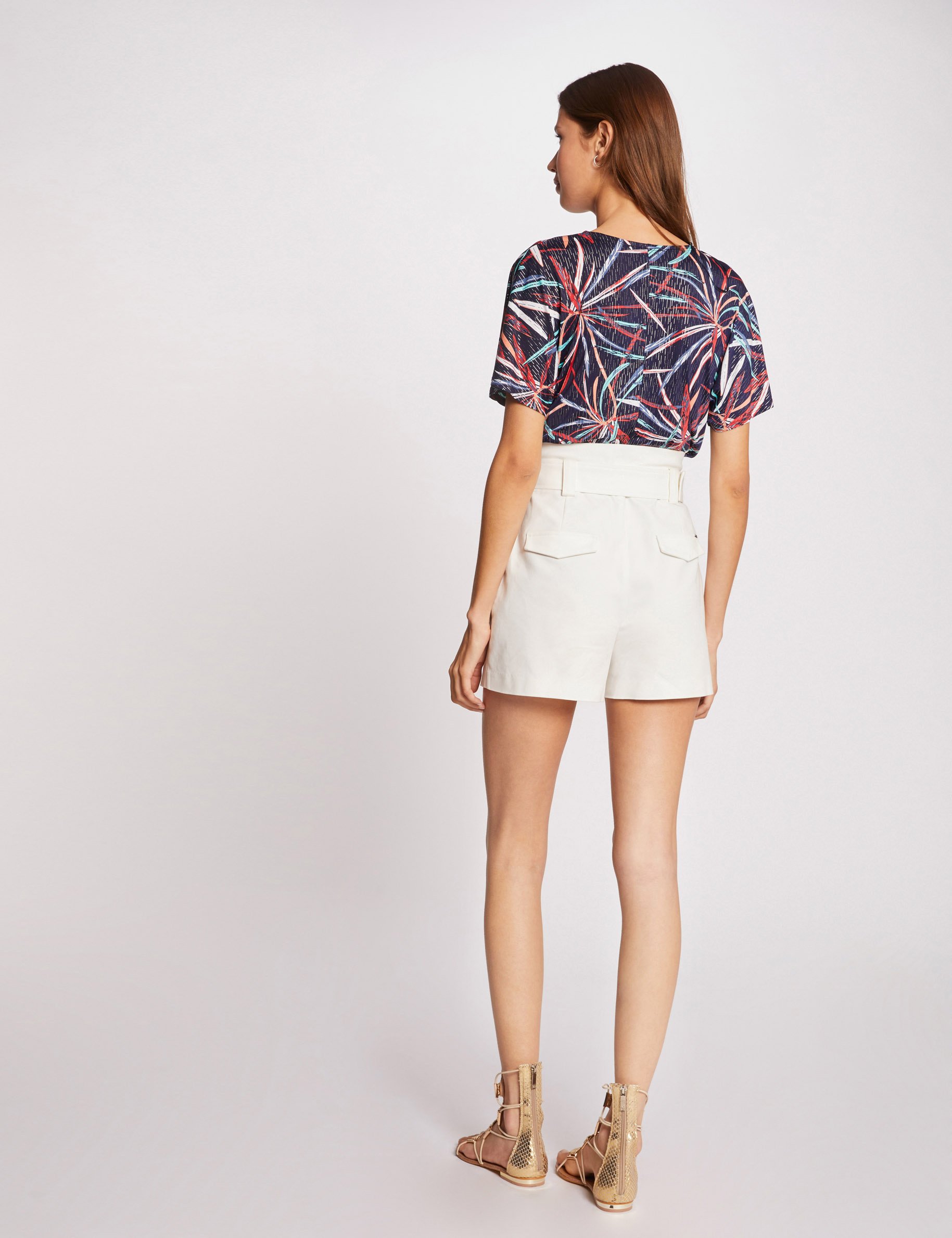 short sleeved t shirt abstract print navy women Short-sleeved t-shirt abstract print navy women