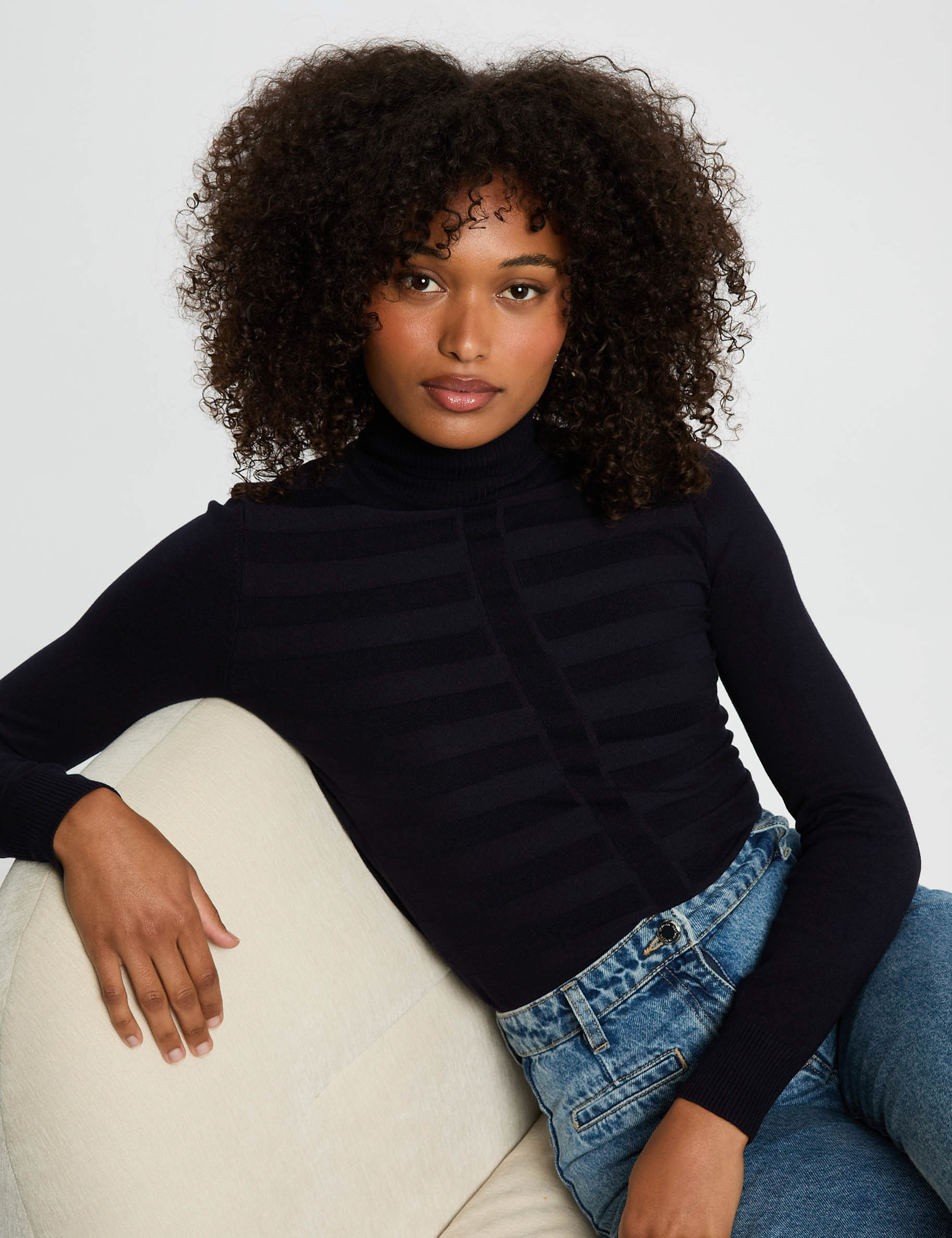 jumper with turtleneck navy blue women Jumper with turtleneck navy blue women
