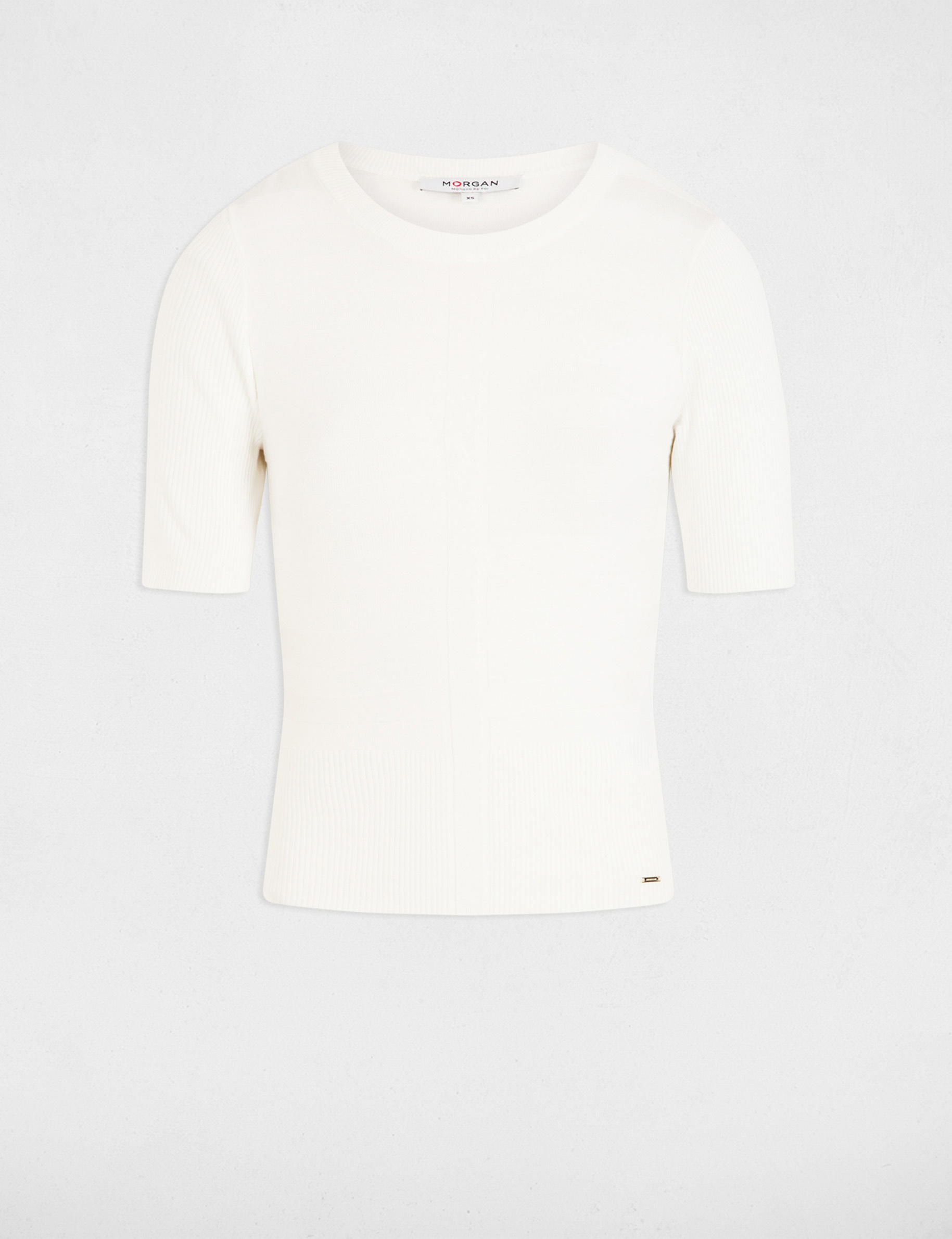 jumper with short sleeves ivory women Jumper with short sleeves ivory women