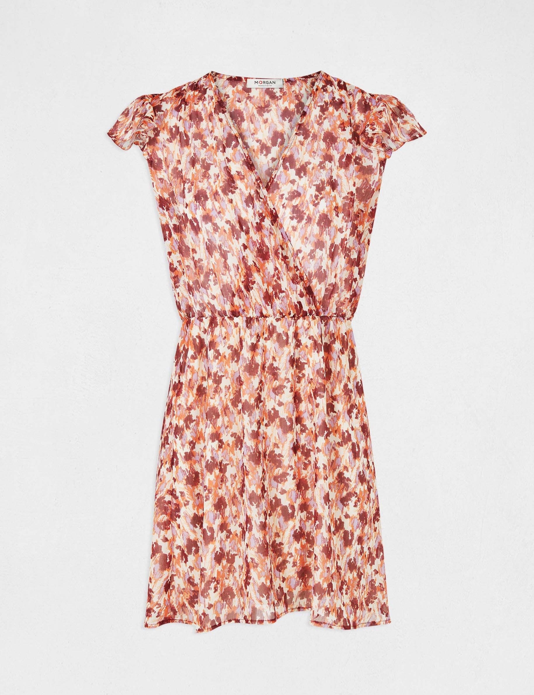 A-line dress abstract print multico ladies'