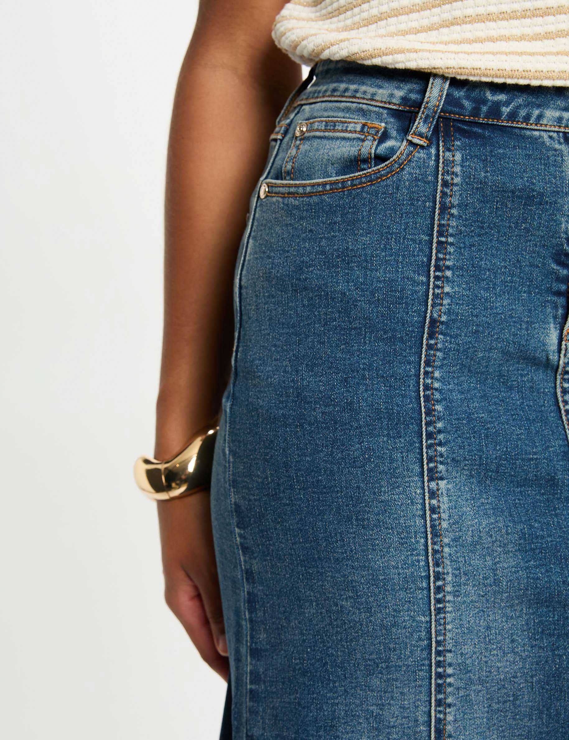 midi fitted denim skirt stone wash denim women Midi fitted denim skirt stone wash denim women