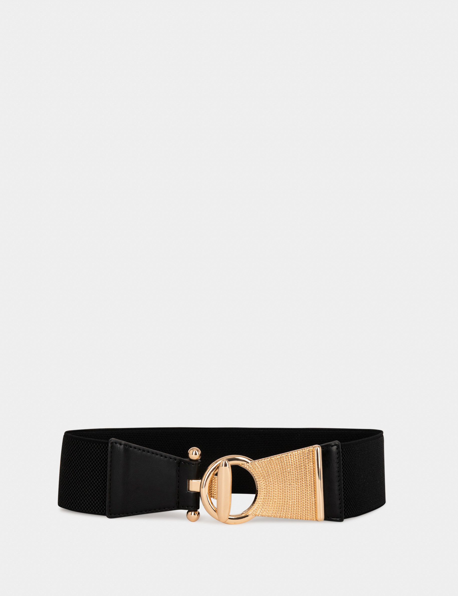 Elasticised belt with toggle fastening black ladies' Elasticised belt with toggle fastening black ladies'