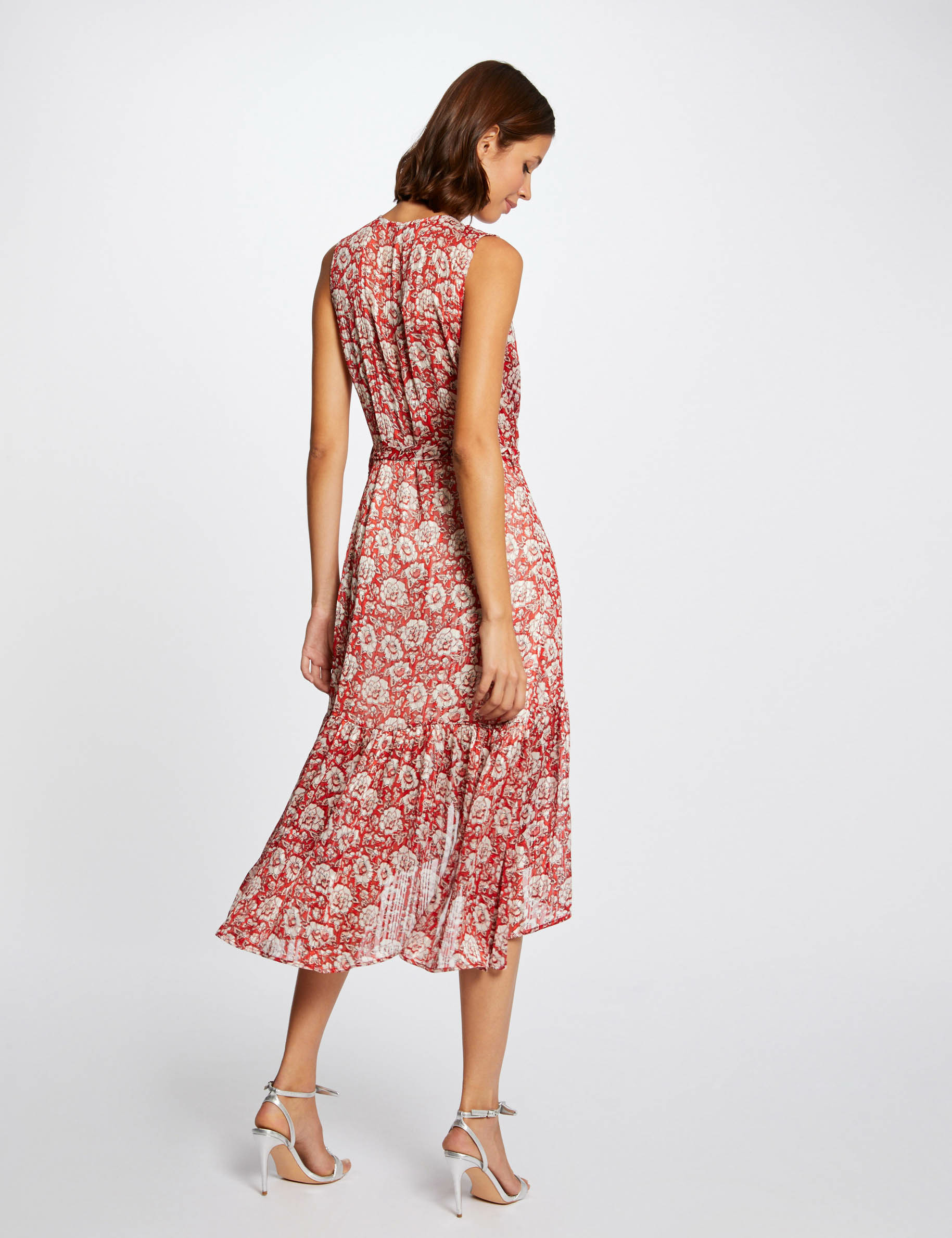 Maxi wrap dress with floral print multico ladies'