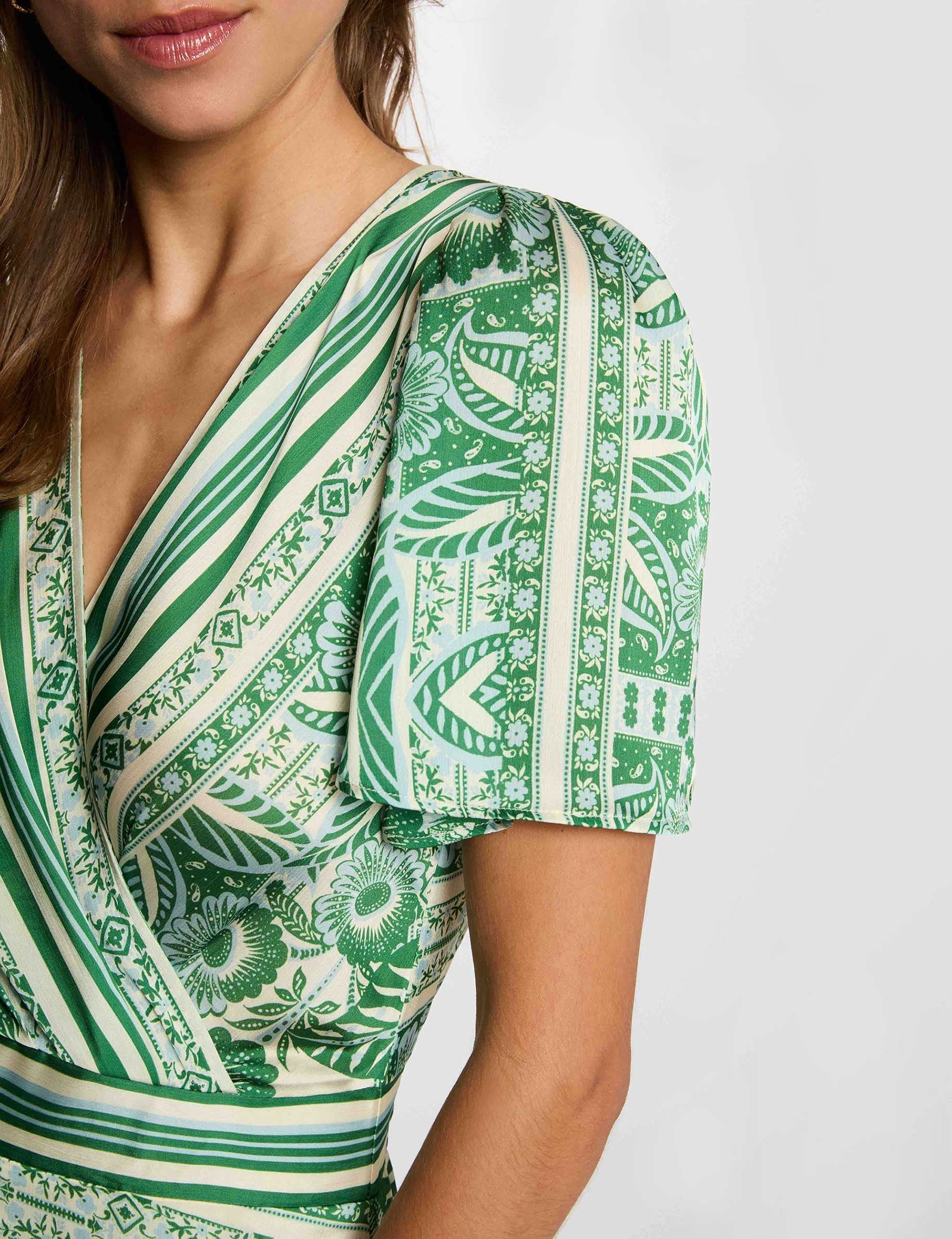 Long wrap dress multicolor women