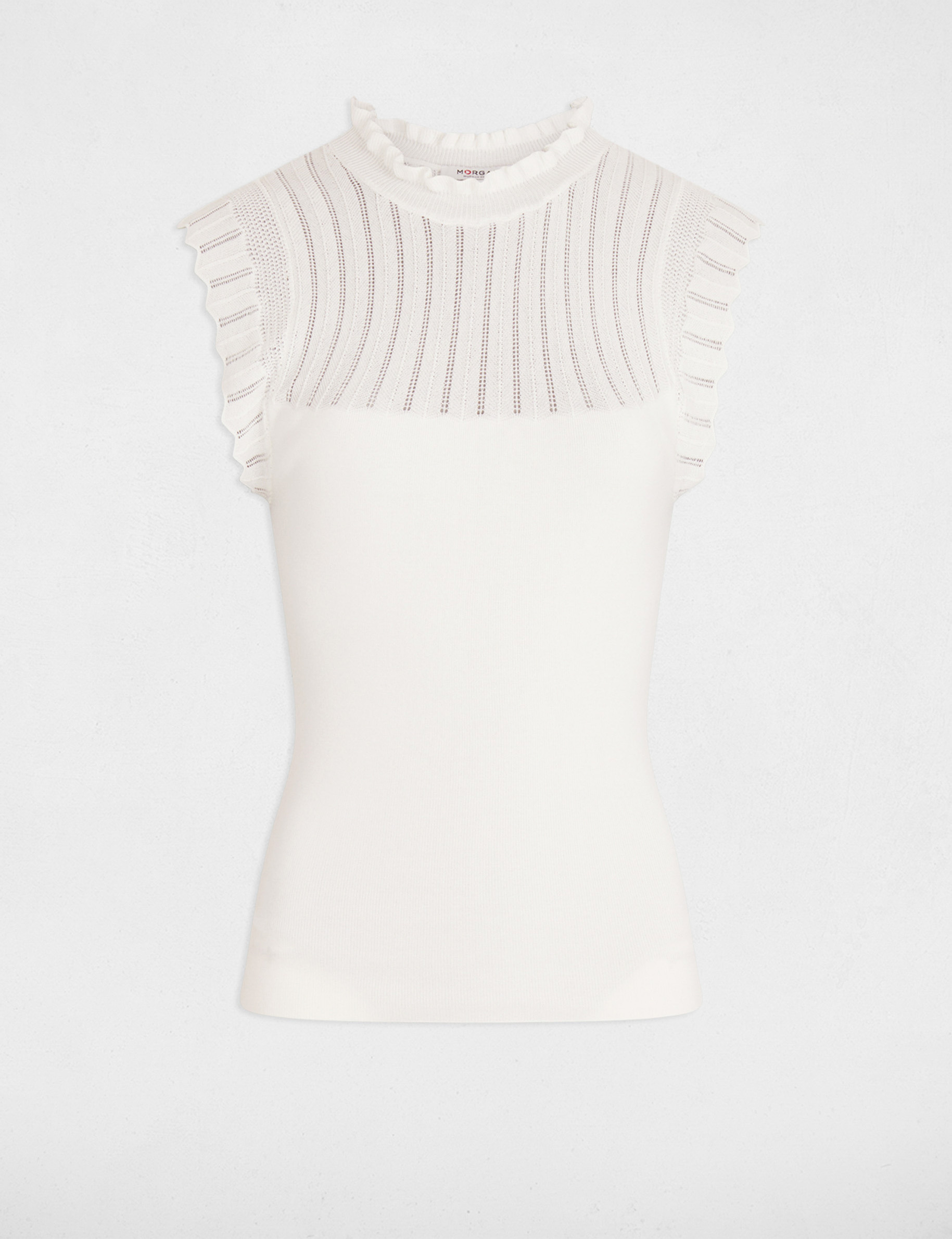 sleeveless jumper round neck ivory women Sleeveless jumper round neck ivory women