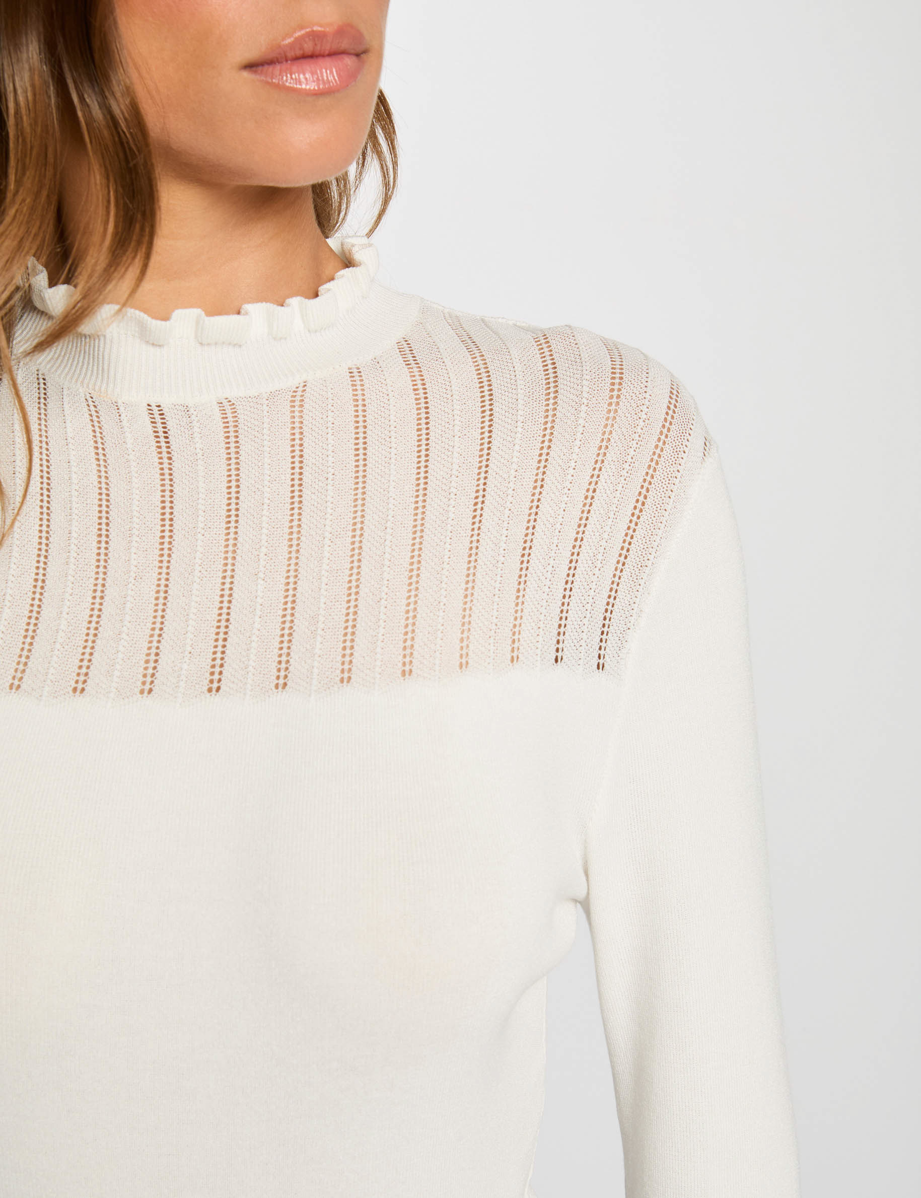 jumper high collar white women Jumper high collar white women