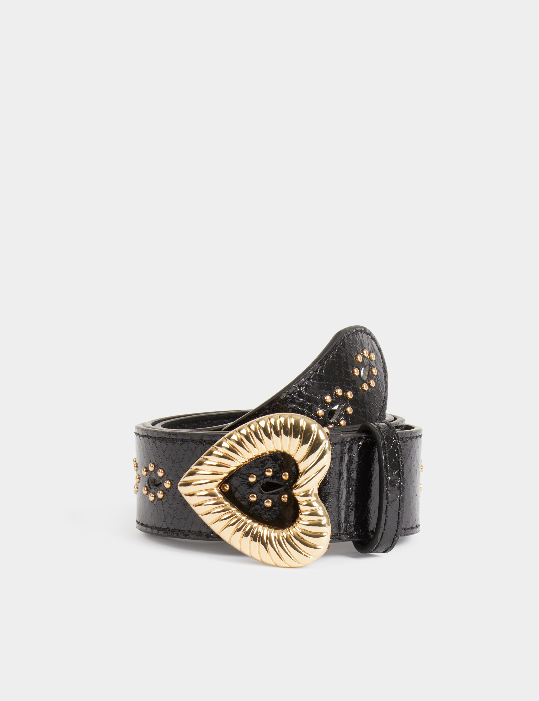 croc belt heart shaped buckle black women Croc belt heart-shaped buckle black women