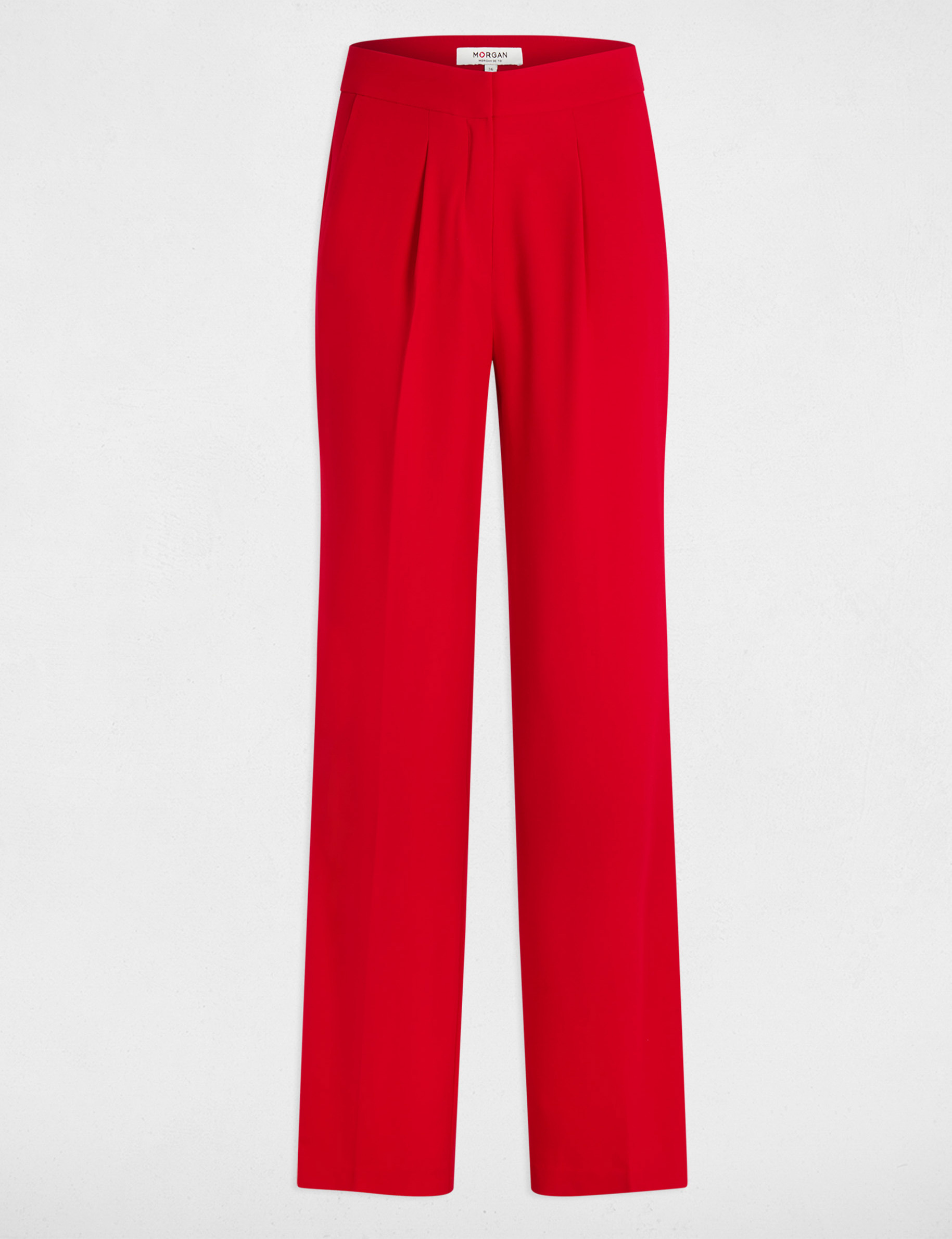 wide leg trousers with darts red women Wide leg trousers with darts red women