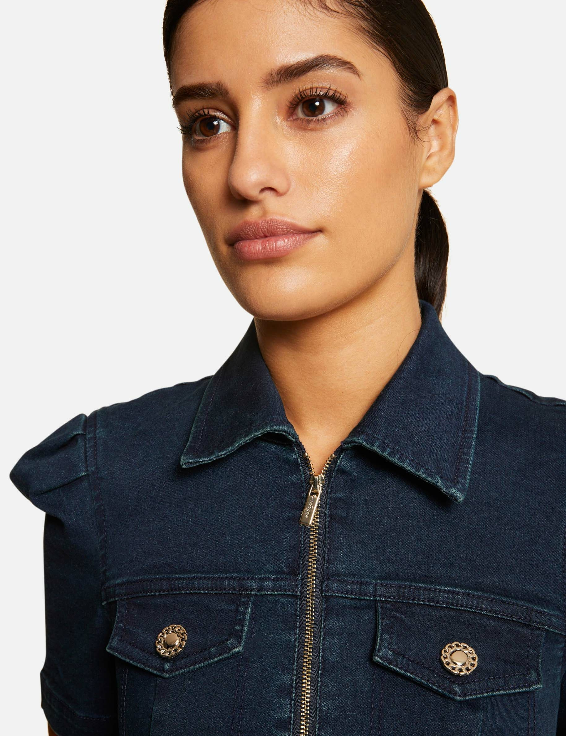 robe droite zippee ceinturee en jean jean brut femme Robe droite zippée ceinturée en jean jean brut femme
