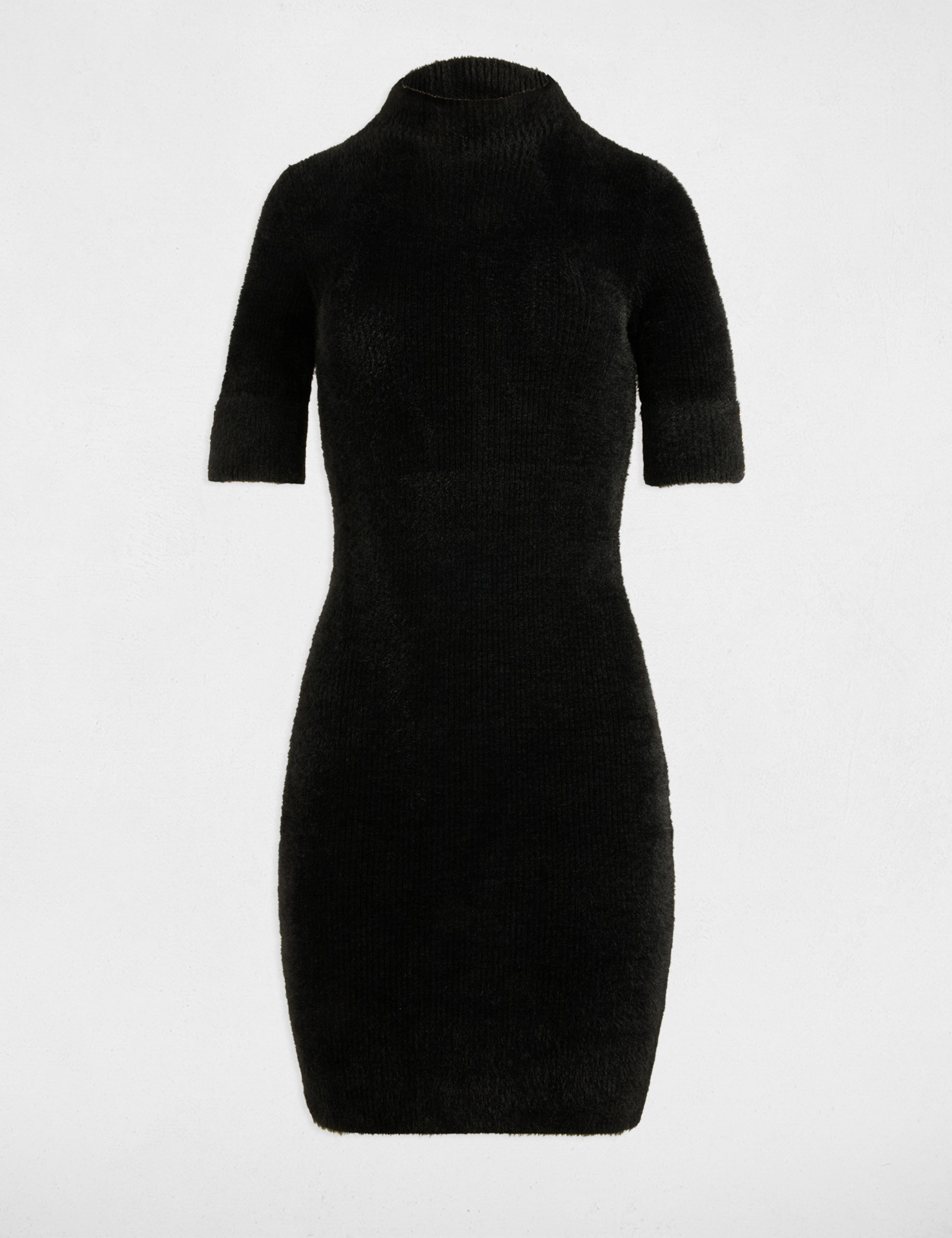 fitted jumper dress with short sleeves black women Fitted jumper dress with short sleeves black women