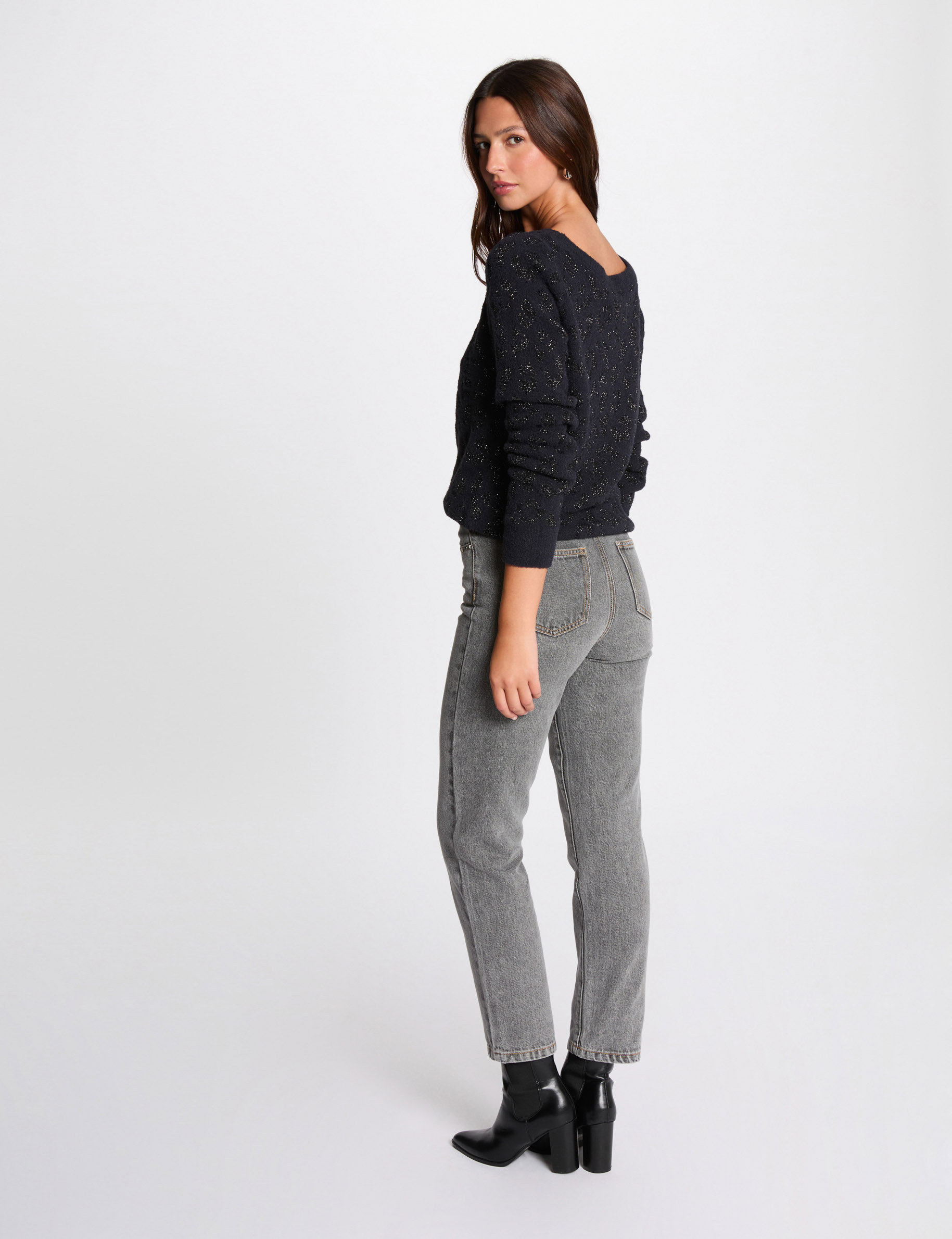 printed jumper round neck navy women Printed jumper round neck navy women