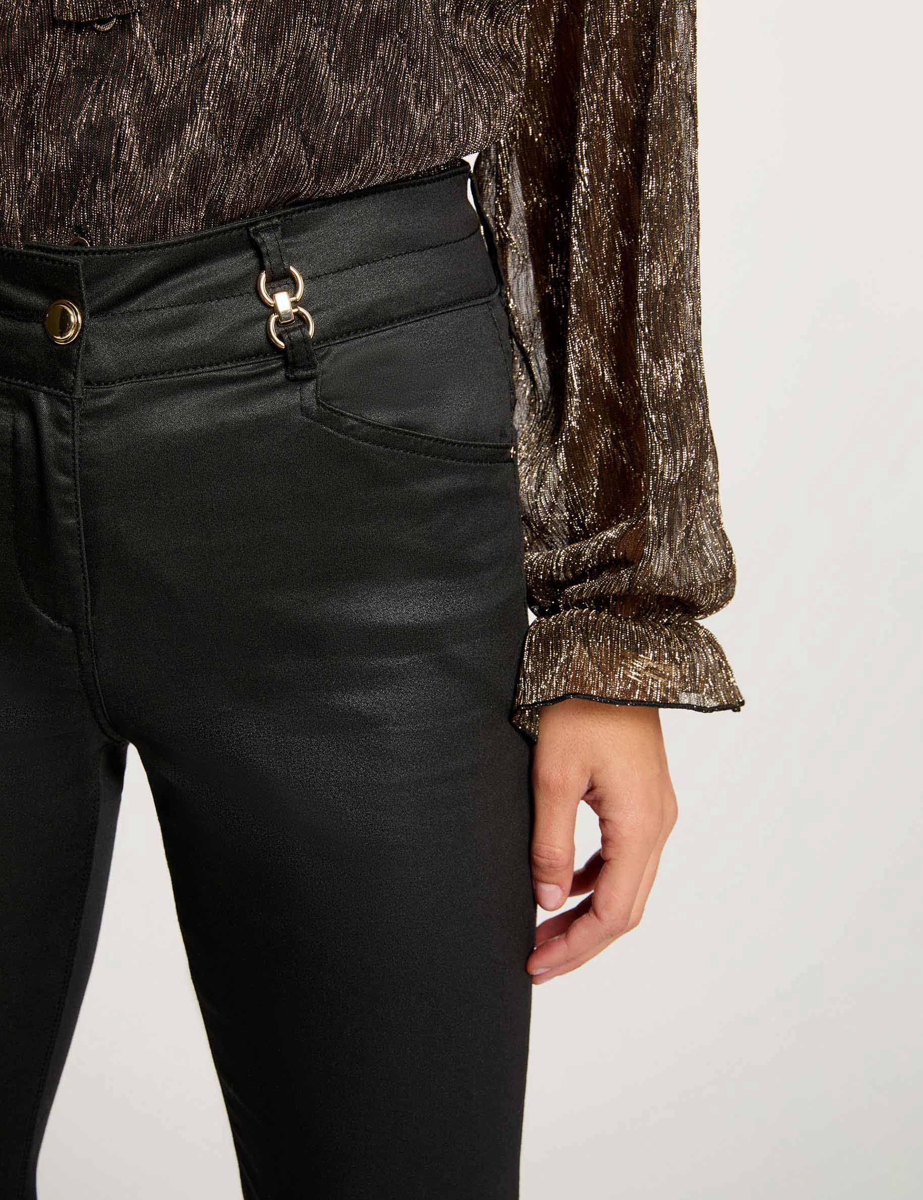 Coated bootcut trousers black women