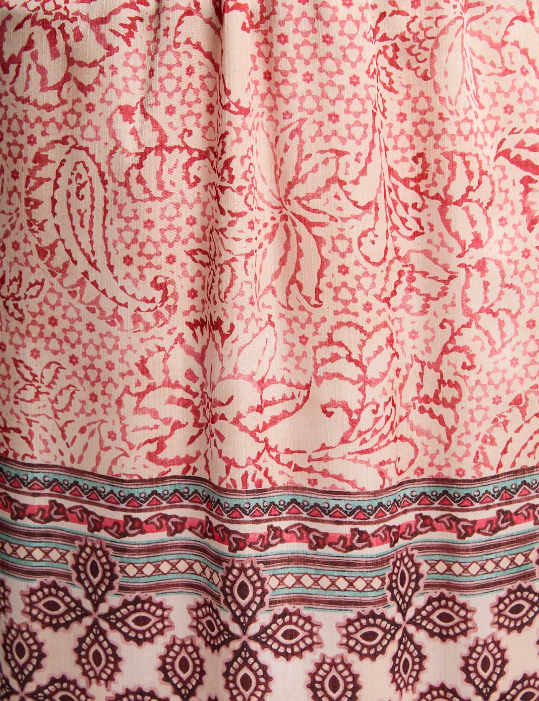Flowy long skirt multicolor women
