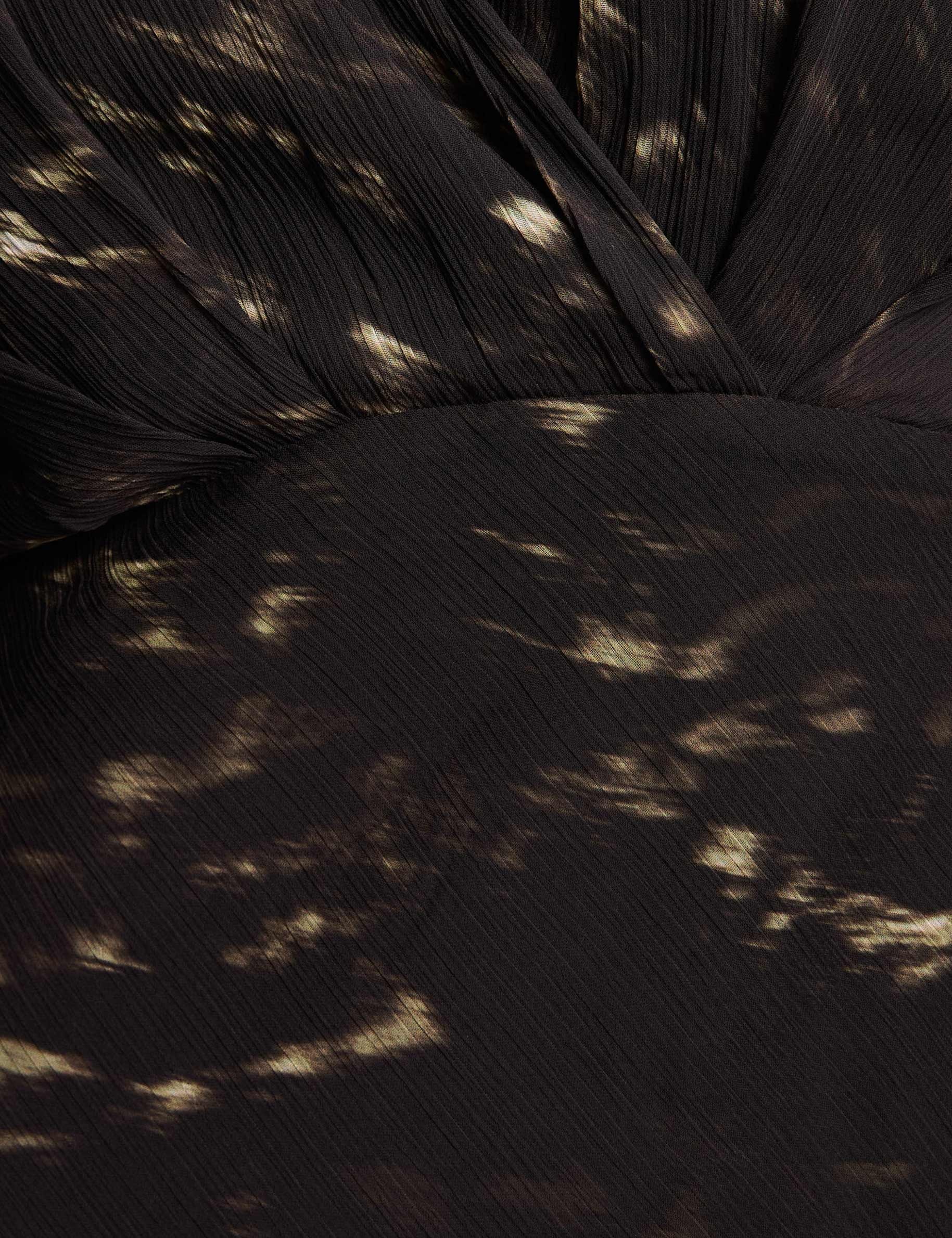 long dress with puffed sleeves multicolor women null