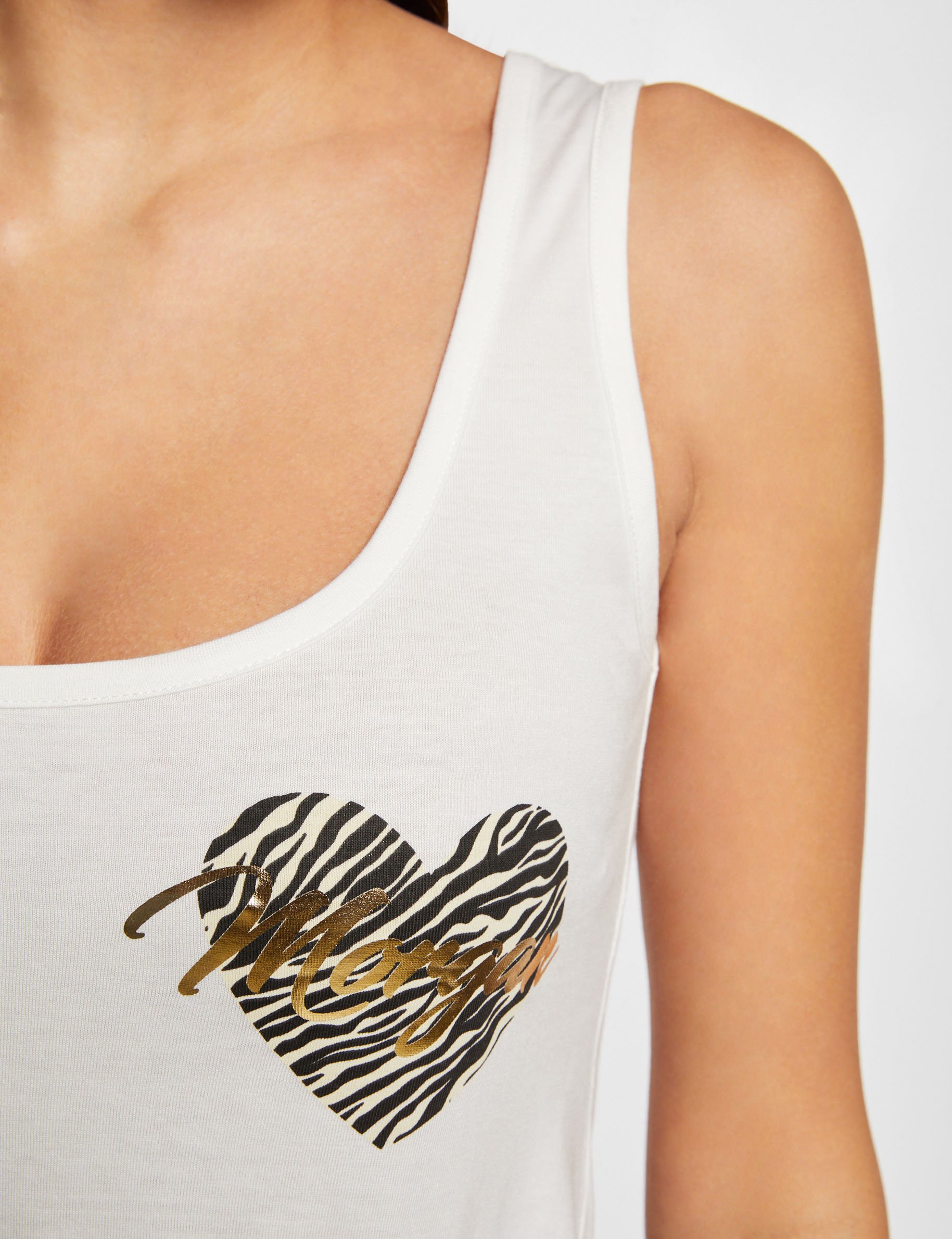 vest top with message ivory women Vest top with message ivory women