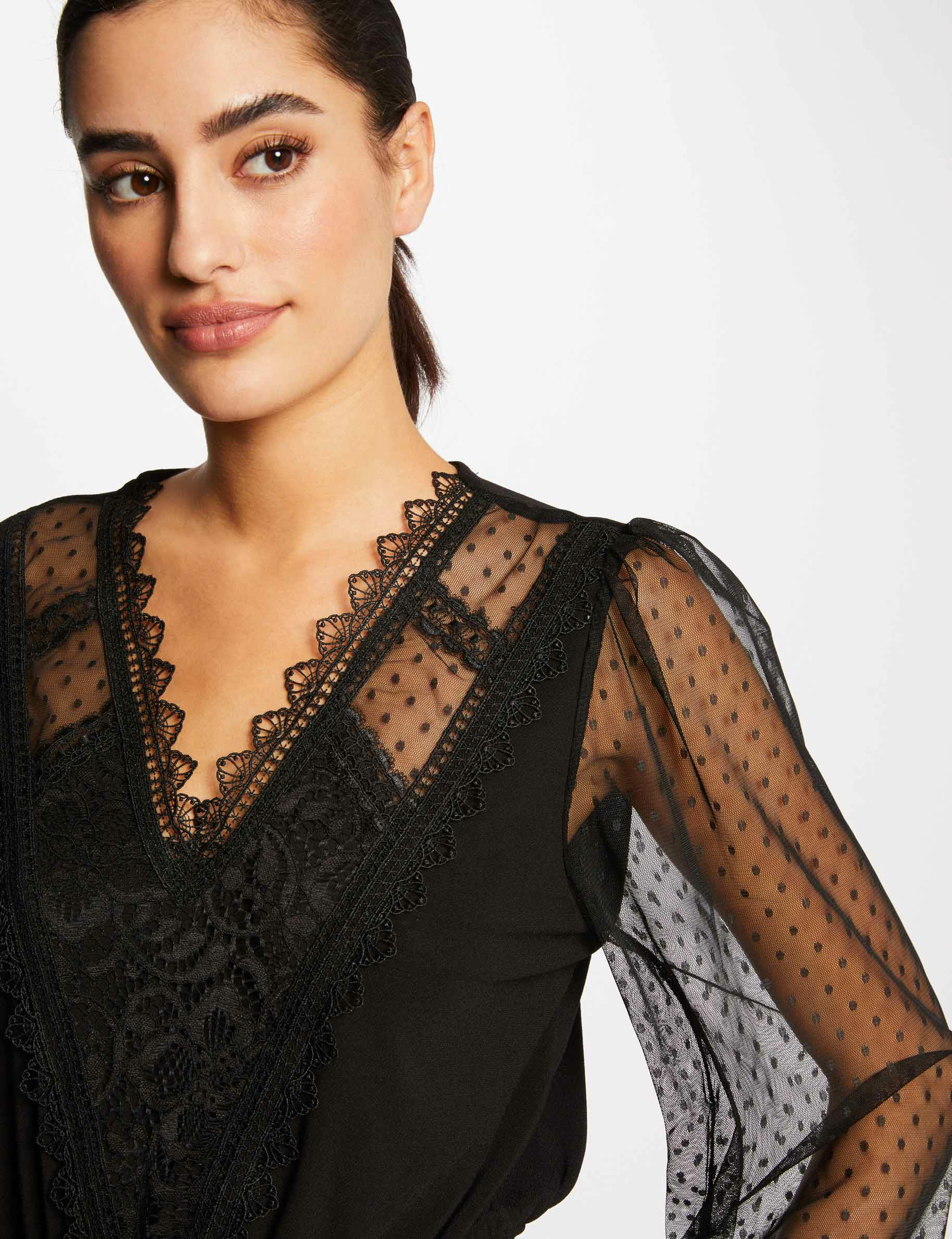 Blouse outlet plumetis femme