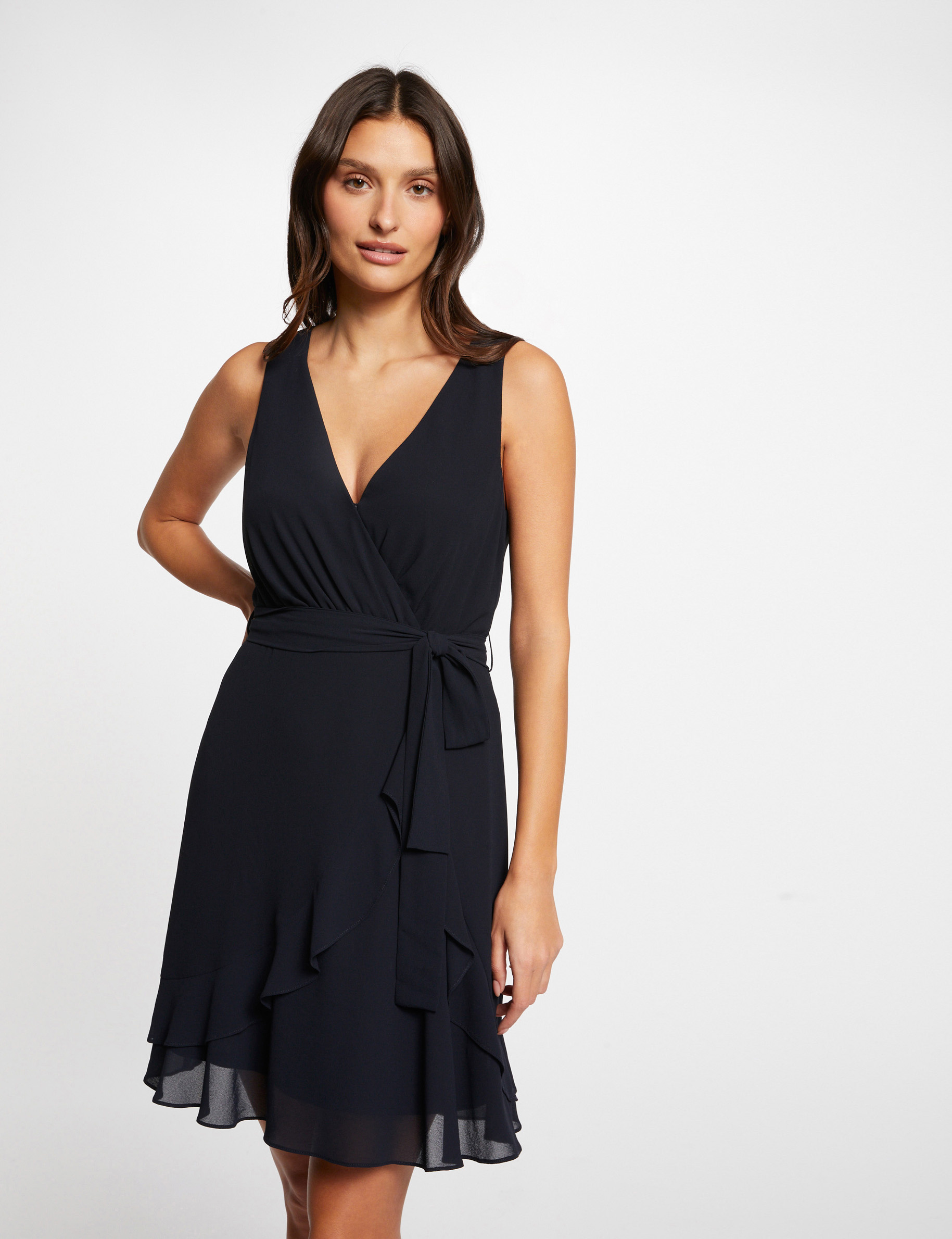 wrap midi dress navy women Wrap midi dress navy women