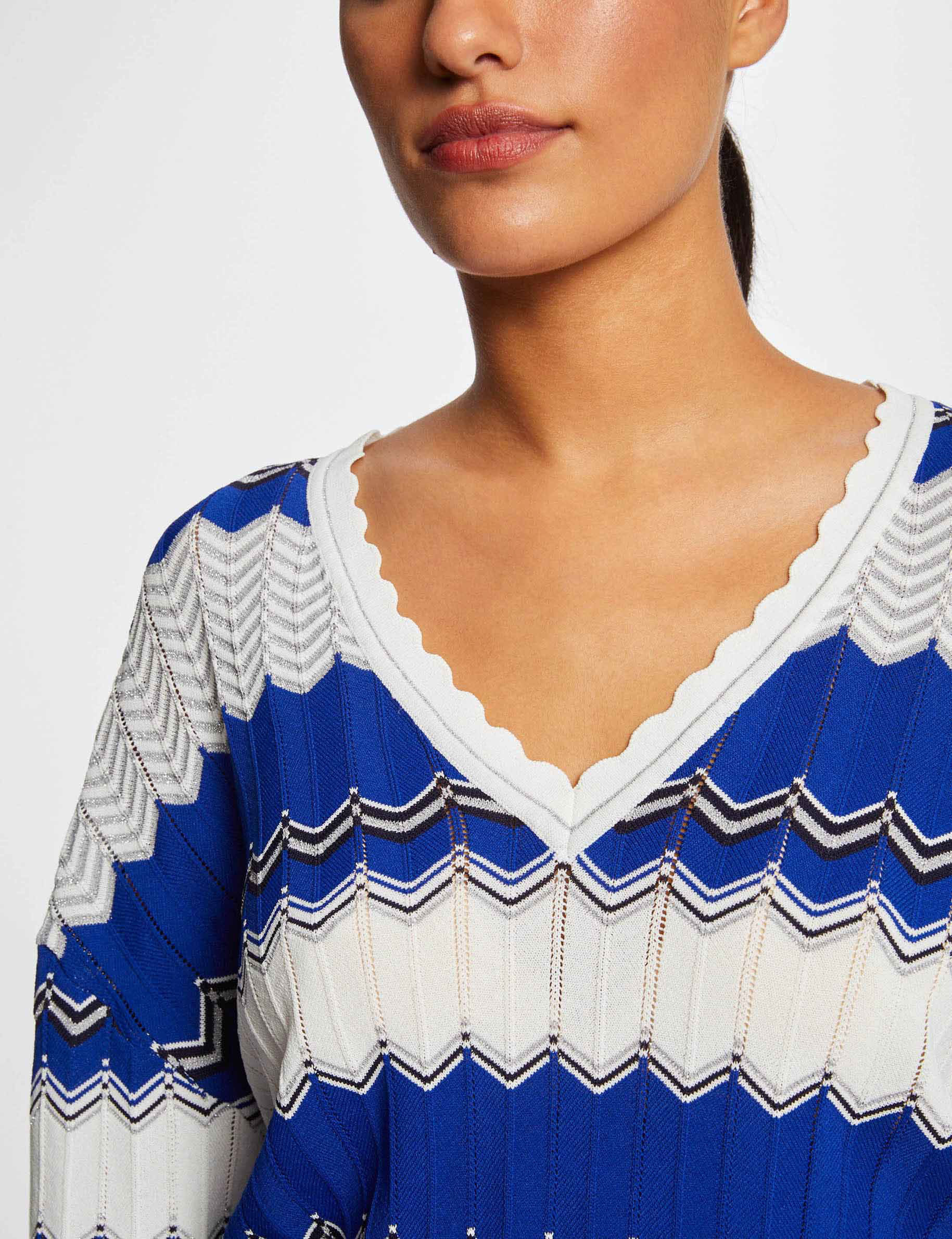 Long-sleeved jumper chevron print ladies' Long-sleeved jumper chevron print ladies'