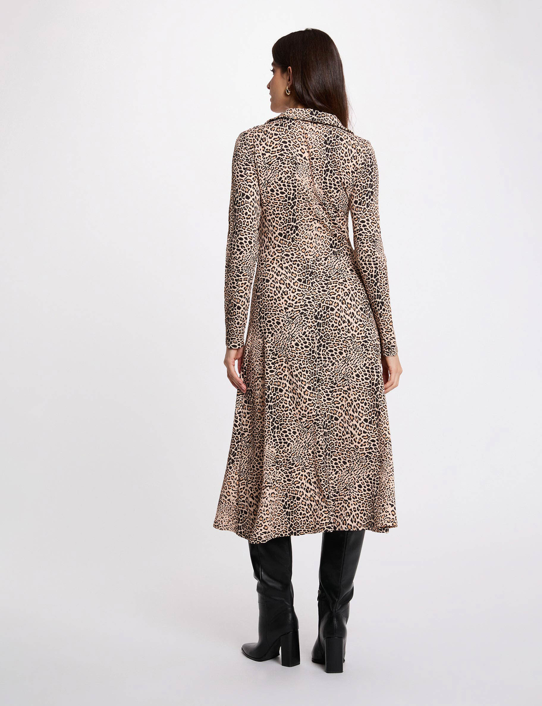 Printed shirt dress multicolor women