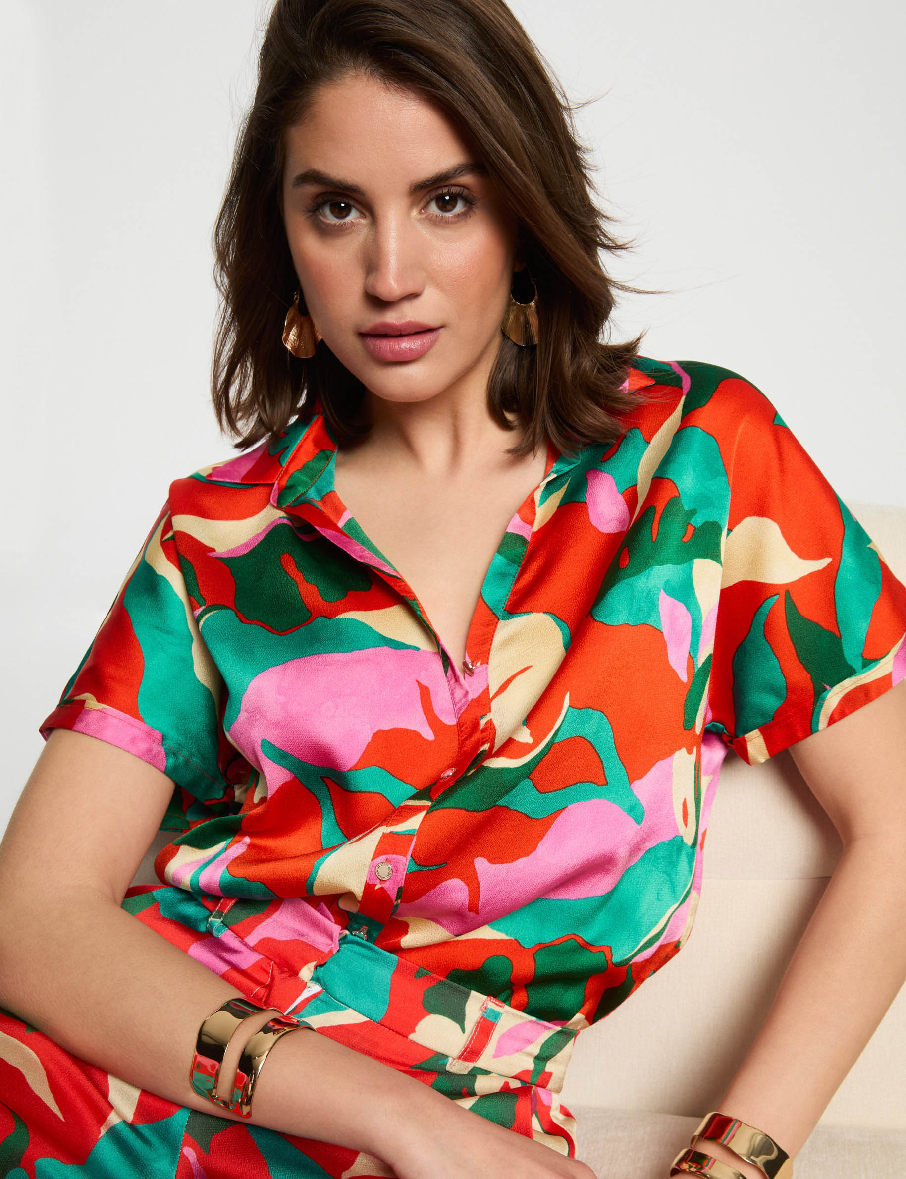 short sleeved shirt multicolor women Short-sleeved shirt multicolor women