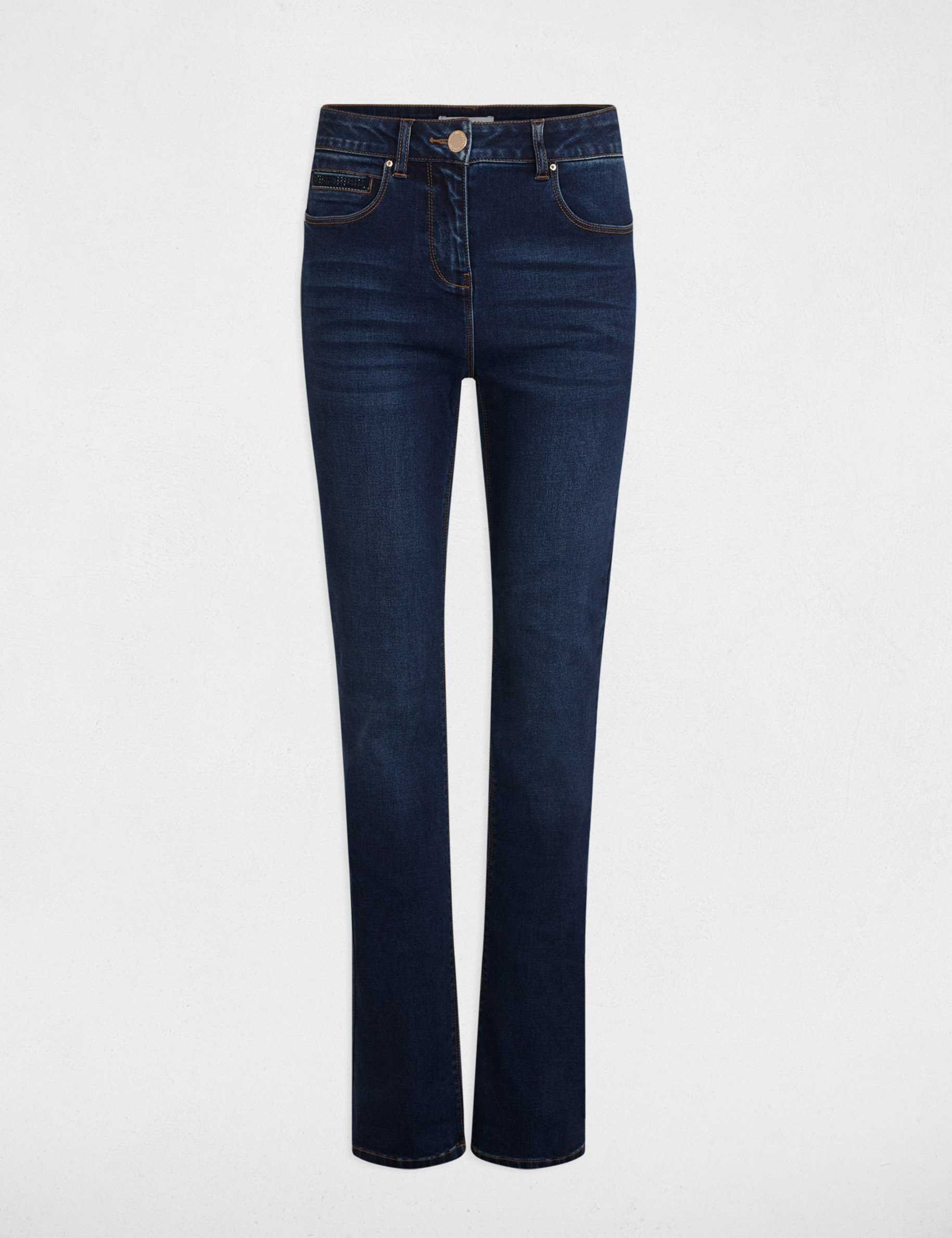 high waisted straight jeans raw denim women High-waisted straight jeans raw denim women