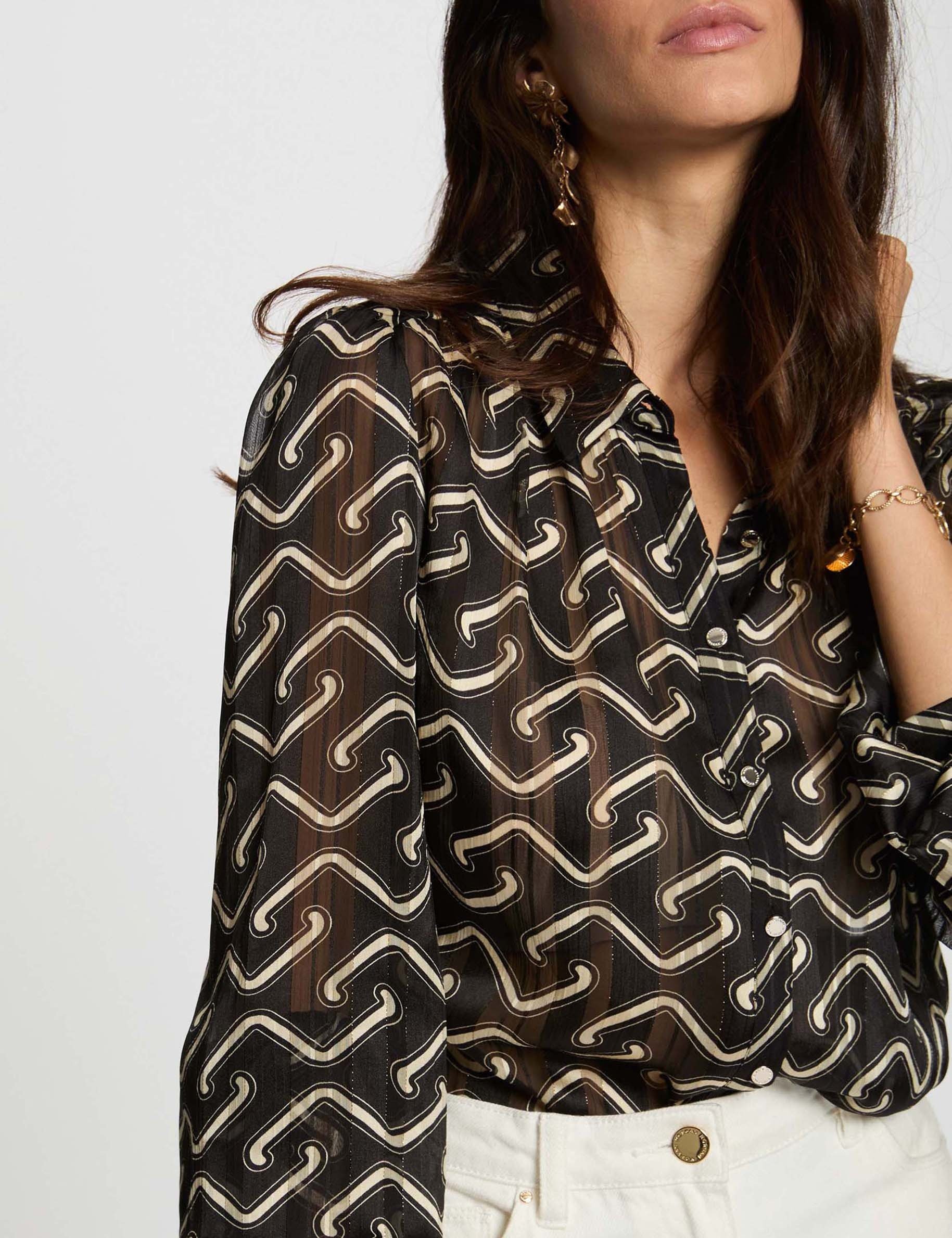 Printed voile shirt multicolor women