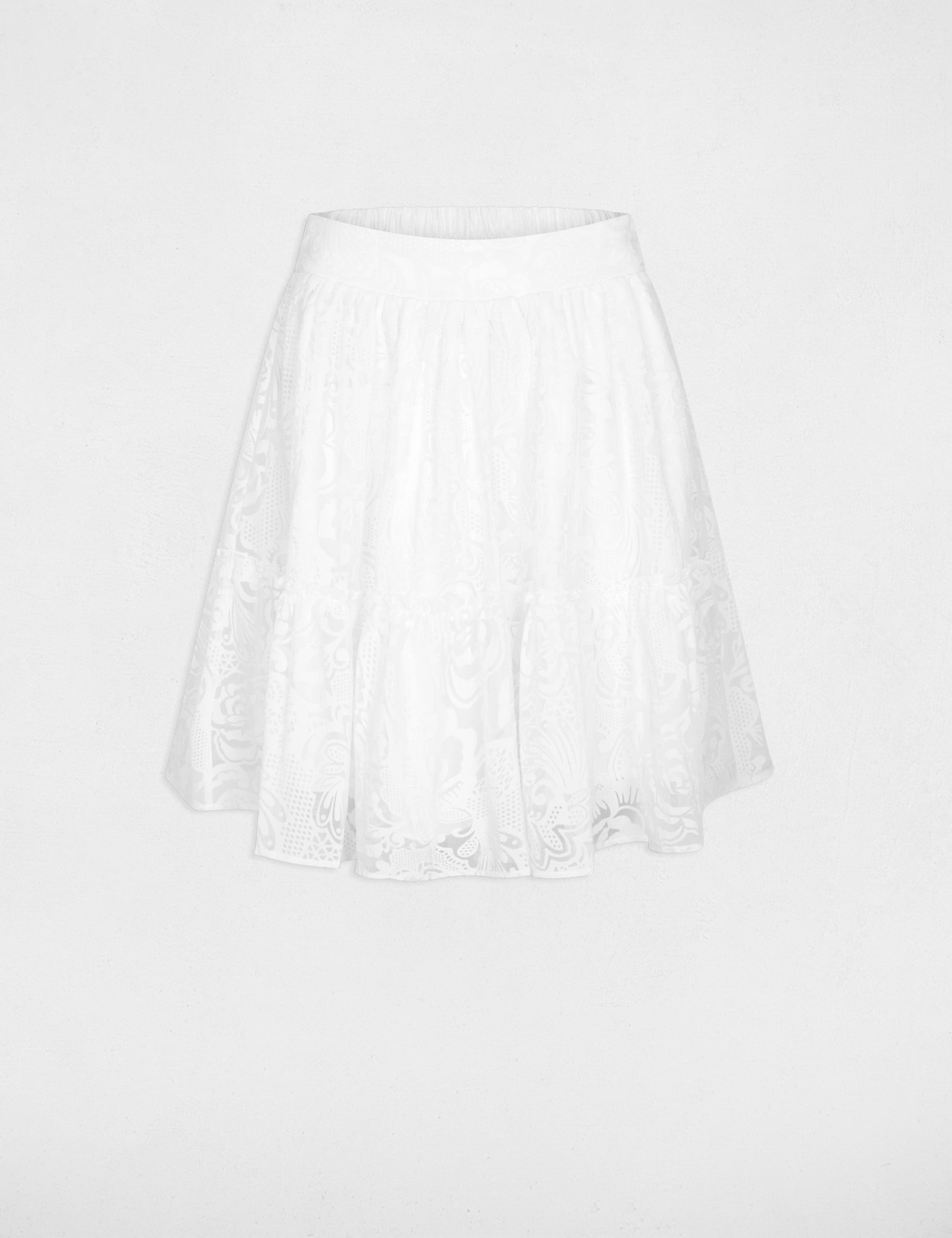 Flared short skirt white women